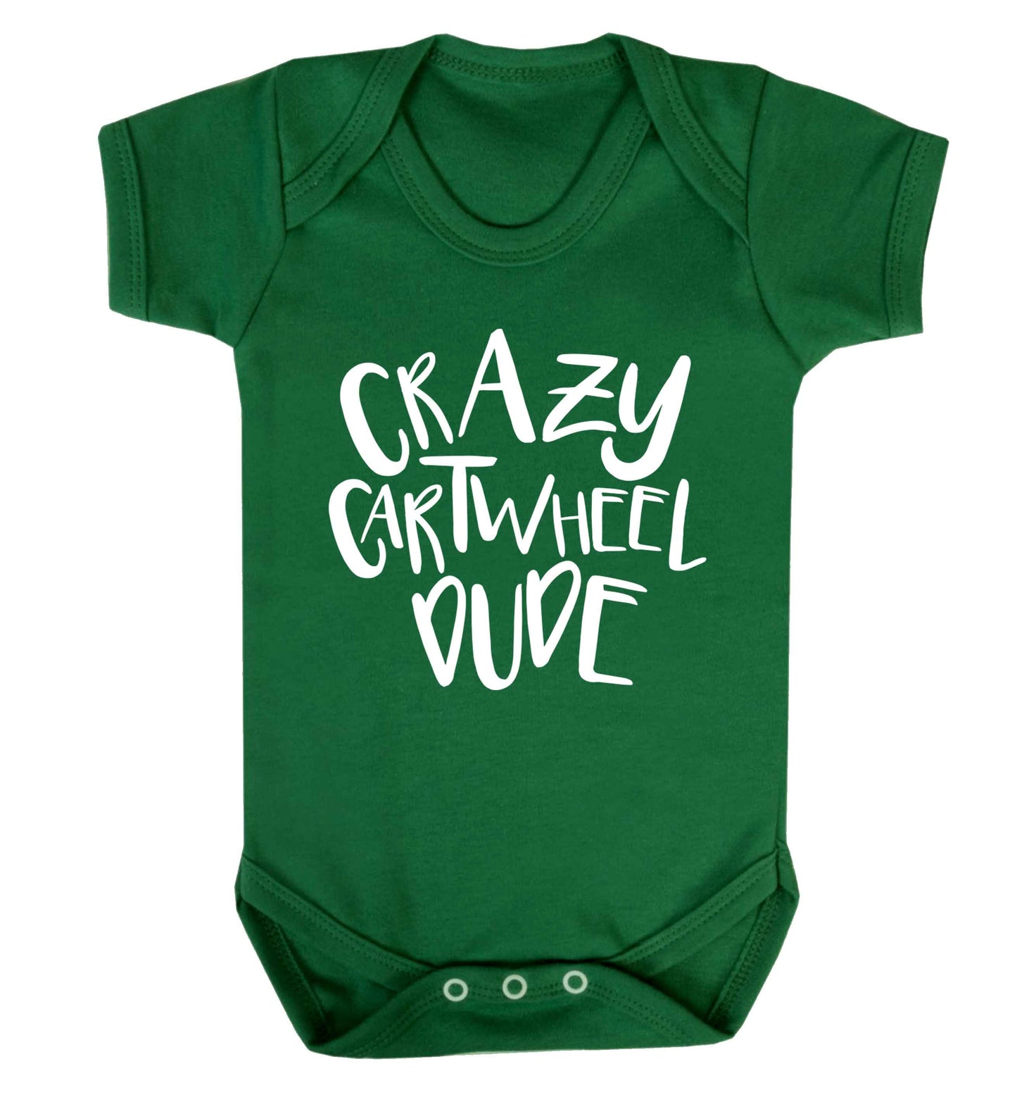 Crazy cartwheel dude Baby Vest green 18-24 months