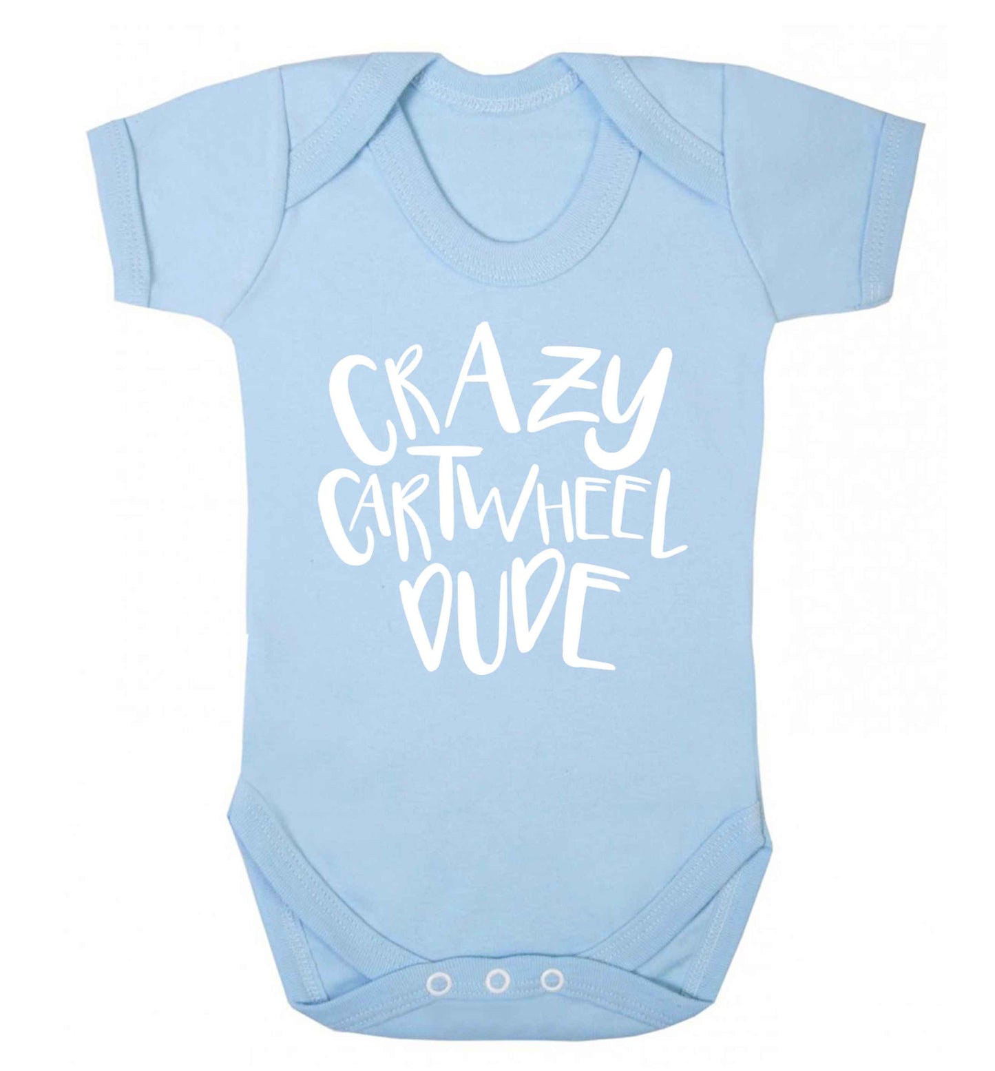 Crazy cartwheel dude Baby Vest pale blue 18-24 months