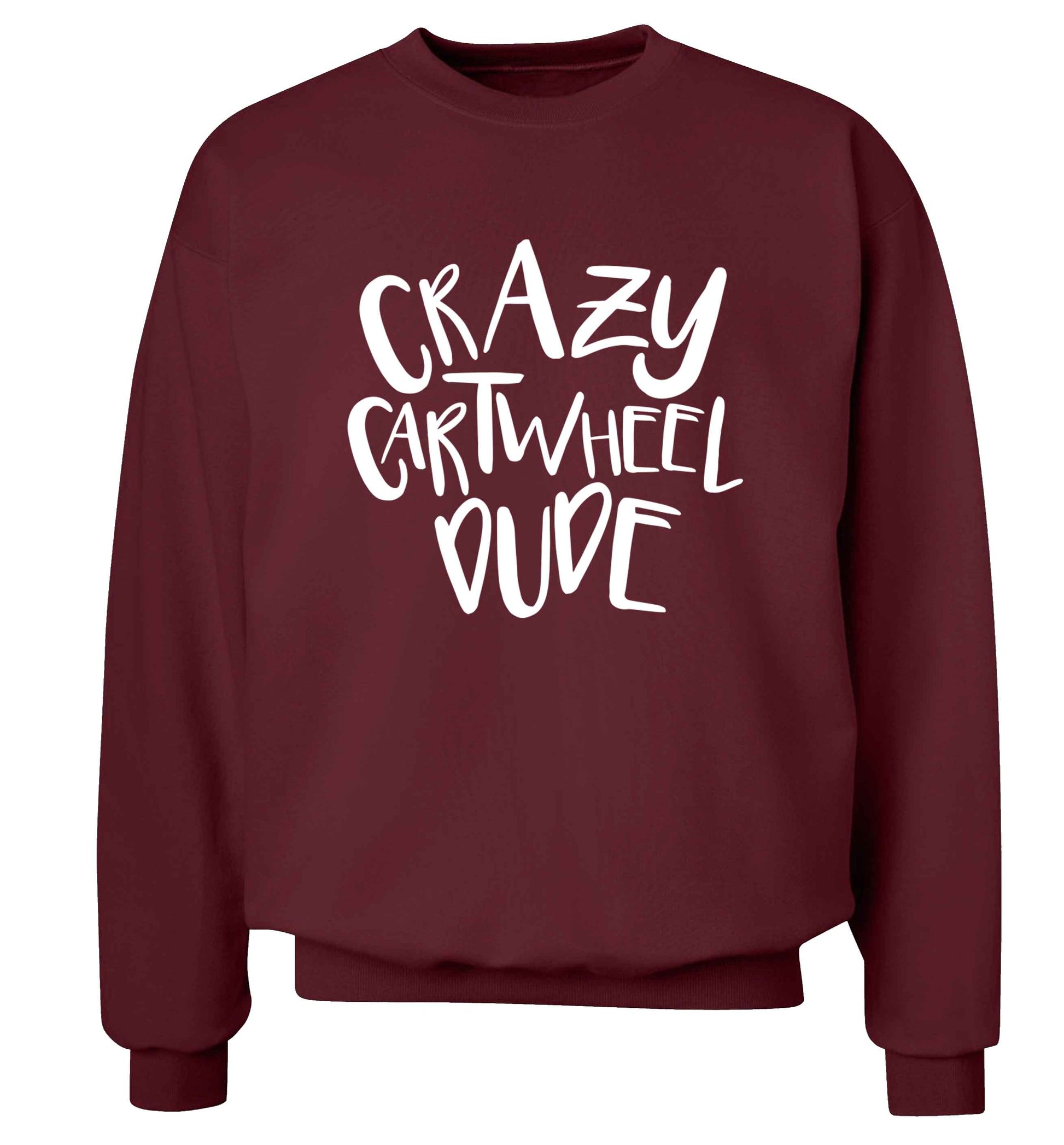 Crazy cartwheel dude Adult's unisex maroon Sweater 2XL