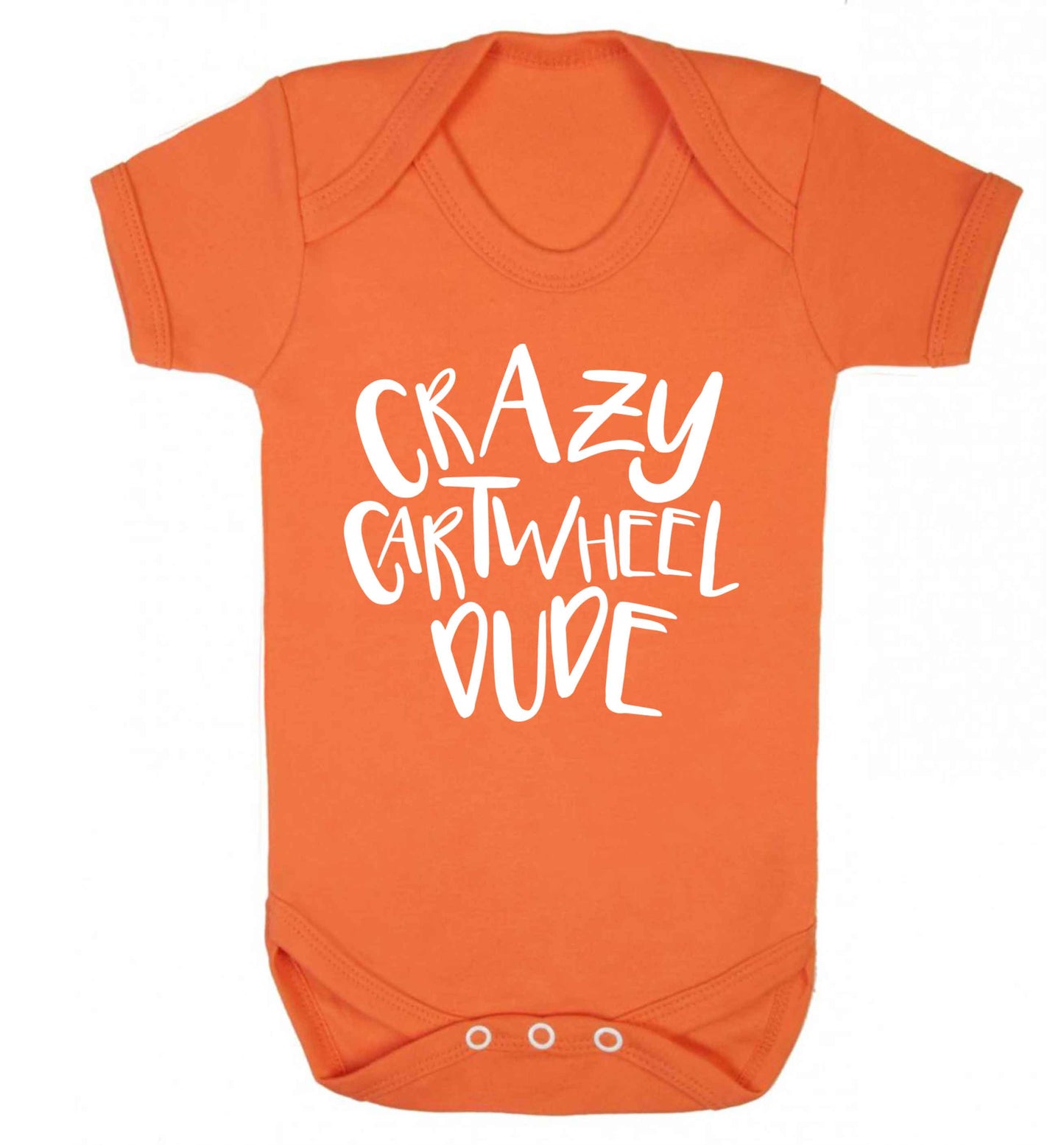 Crazy cartwheel dude Baby Vest orange 18-24 months