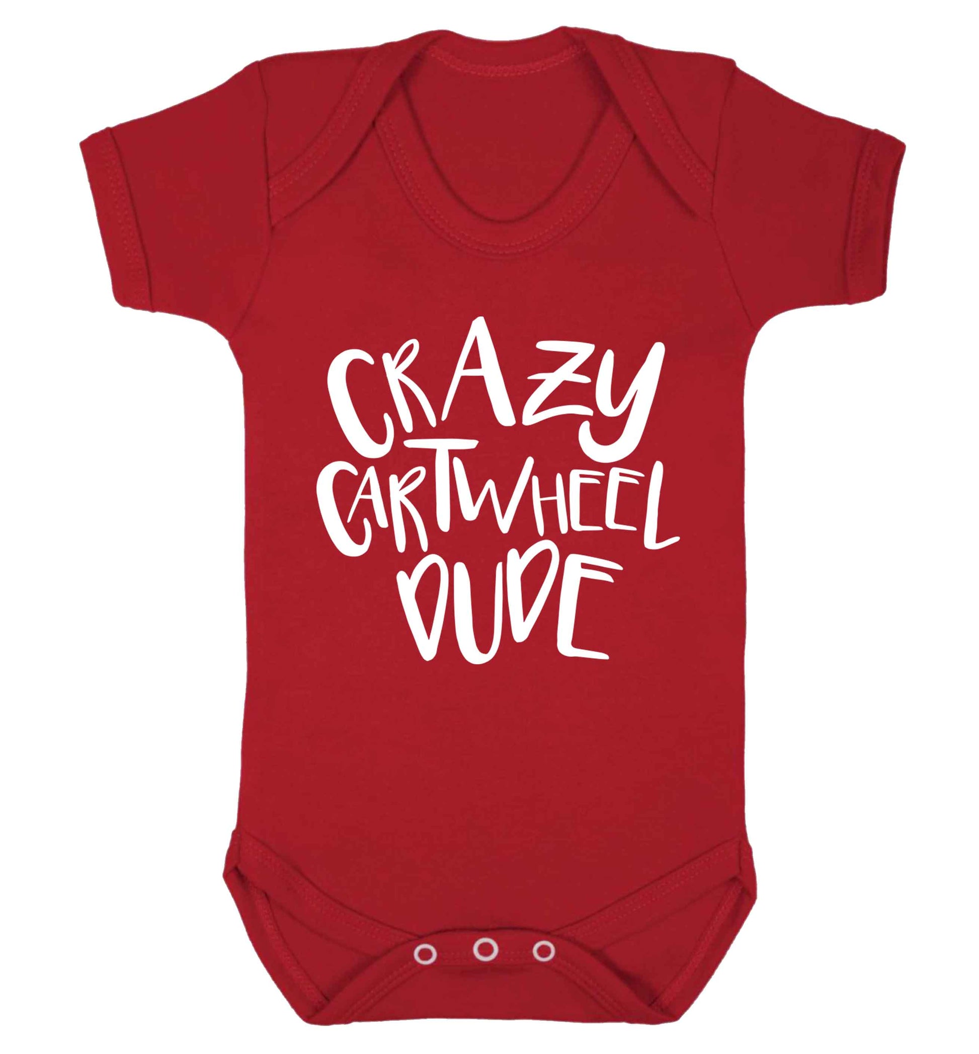 Crazy cartwheel dude Baby Vest red 18-24 months
