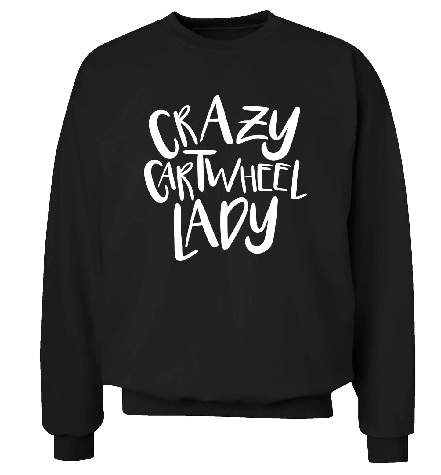 Crazy cartwheel lady Adult's unisex black Sweater 2XL