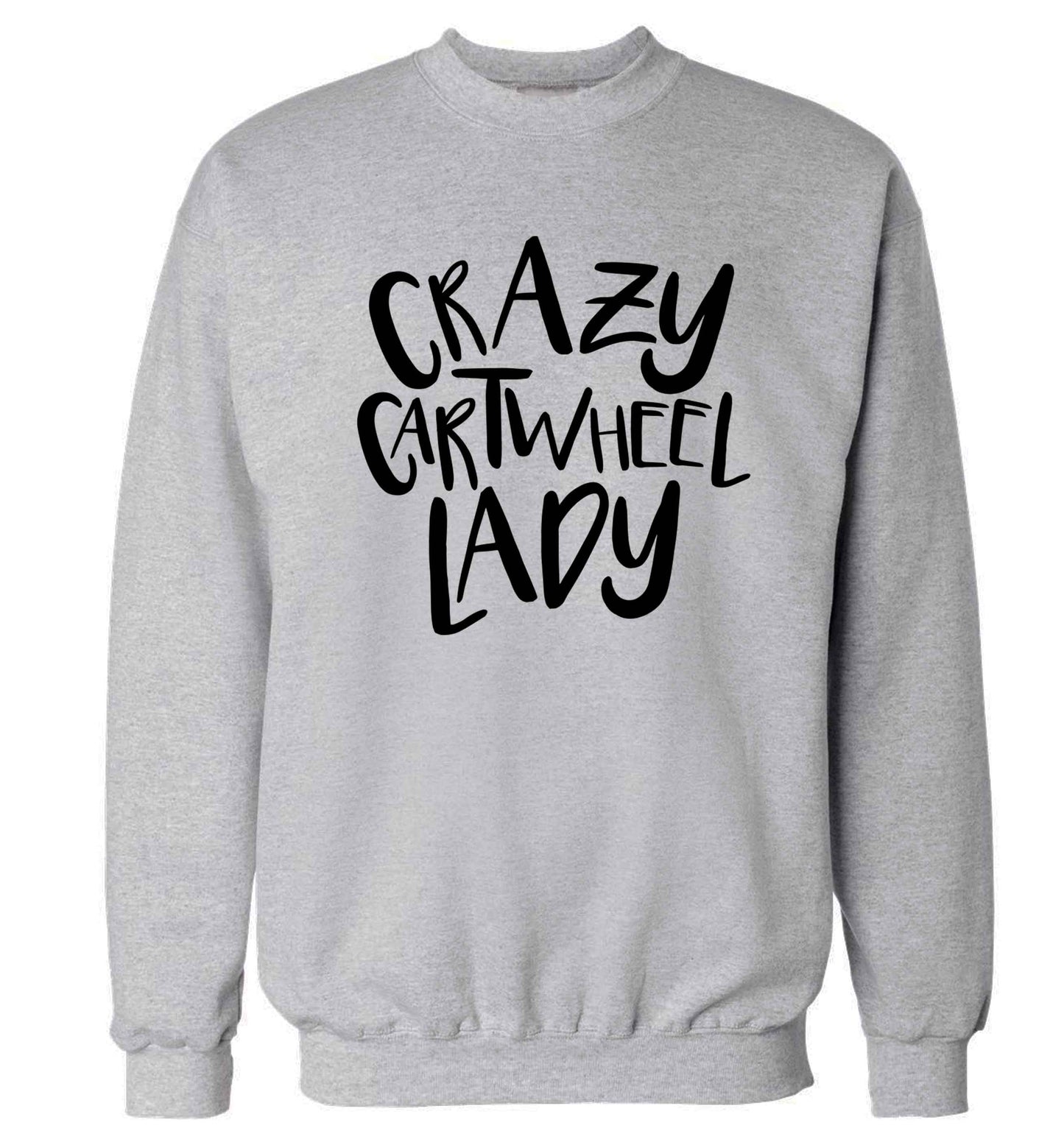 Crazy cartwheel lady Adult's unisex grey Sweater 2XL