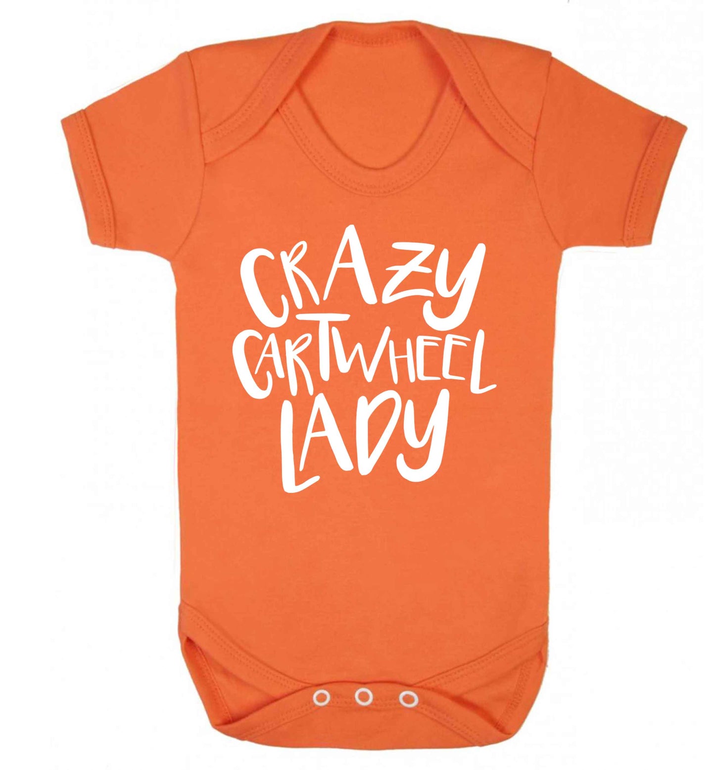Crazy cartwheel lady Baby Vest orange 18-24 months