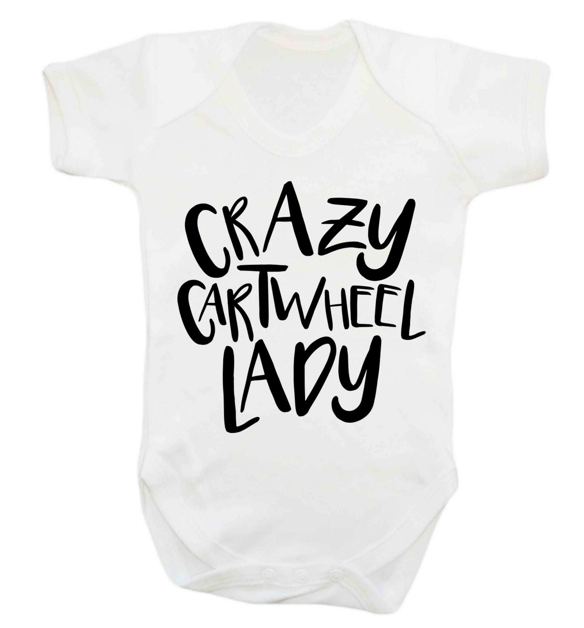 Crazy cartwheel lady Baby Vest white 18-24 months