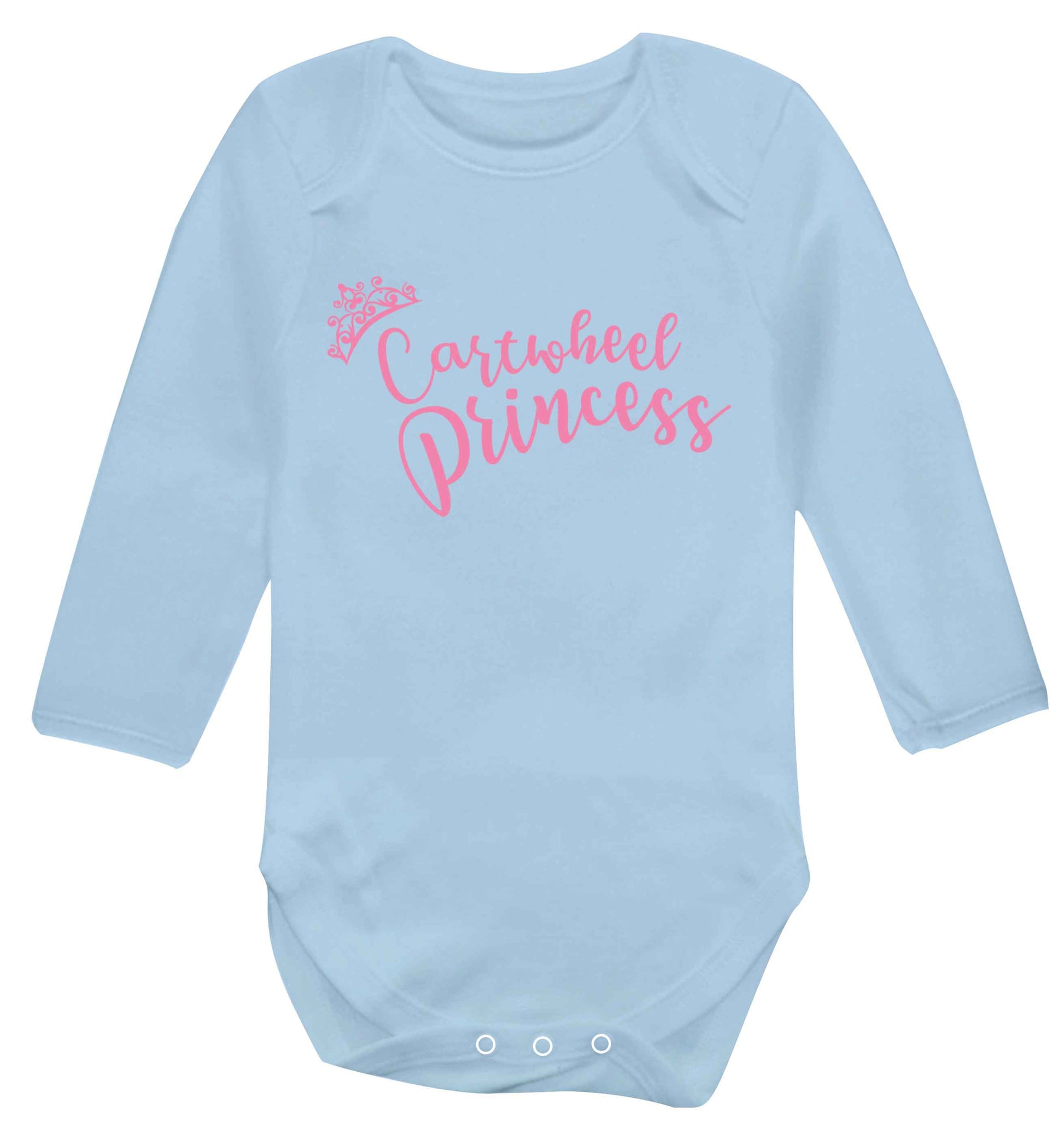 Cartwheel princess Baby Vest long sleeved pale blue 6-12 months
