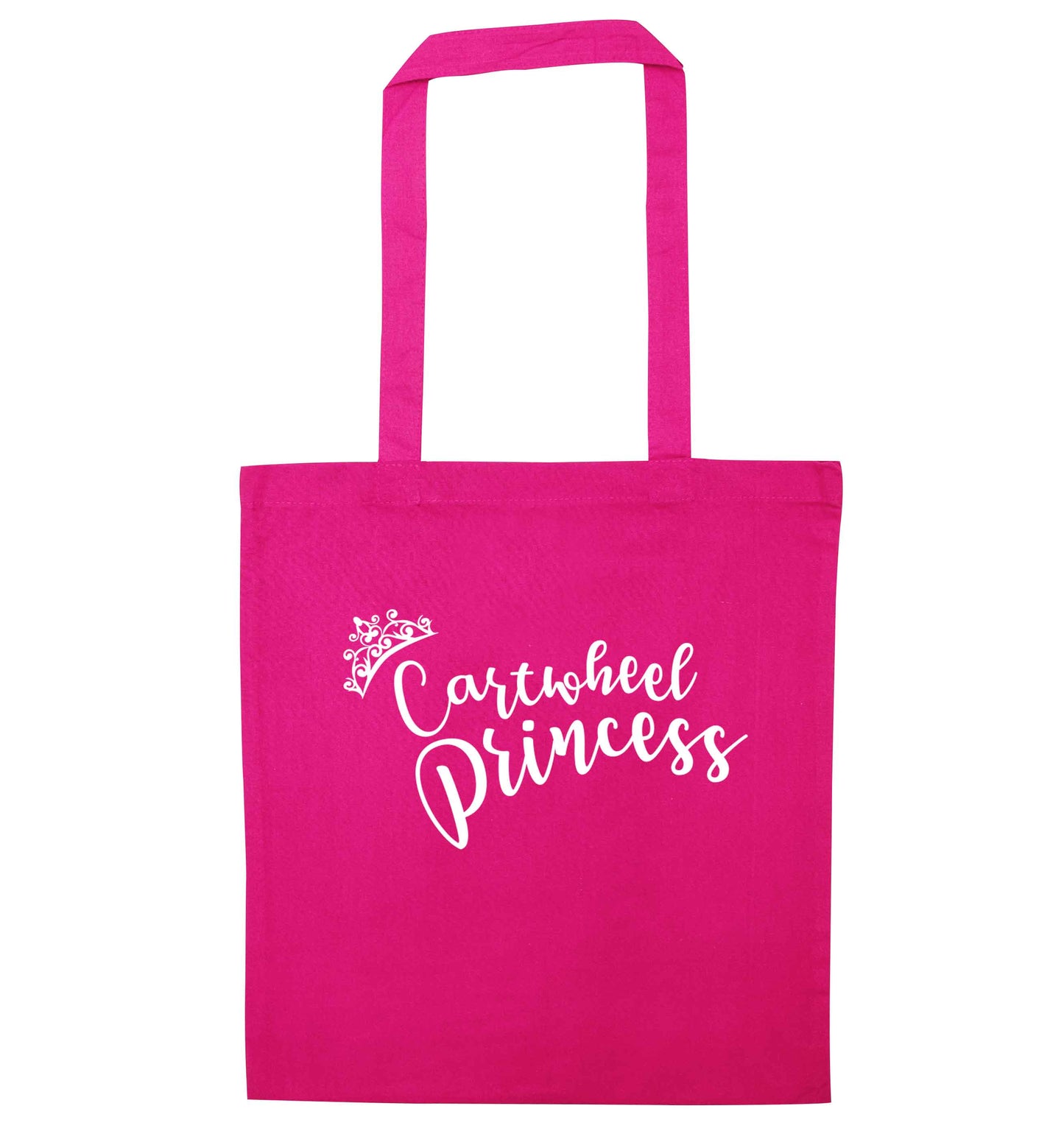 Cartwheel princess pink tote bag