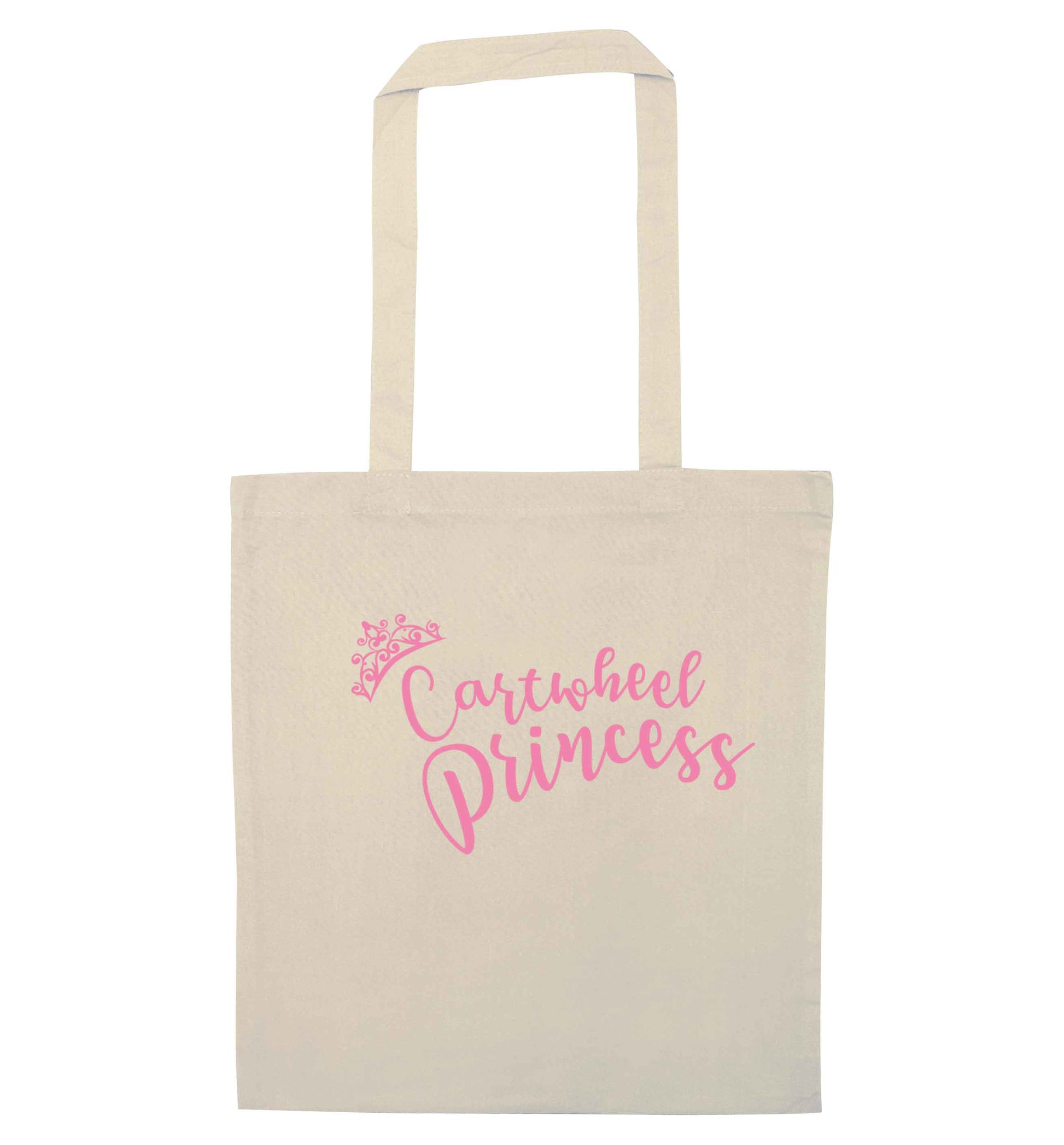 Cartwheel princess natural tote bag