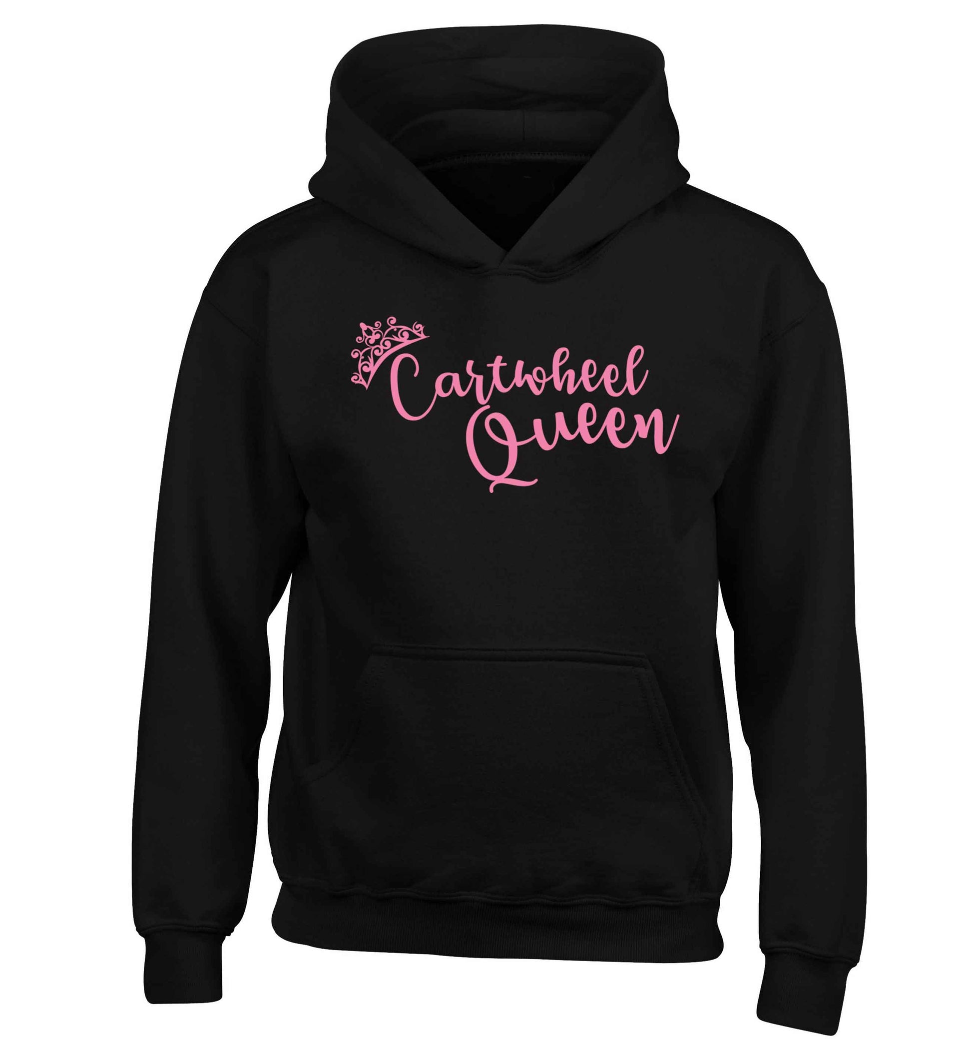 Cartwheel queen children's black hoodie 12-13 Years