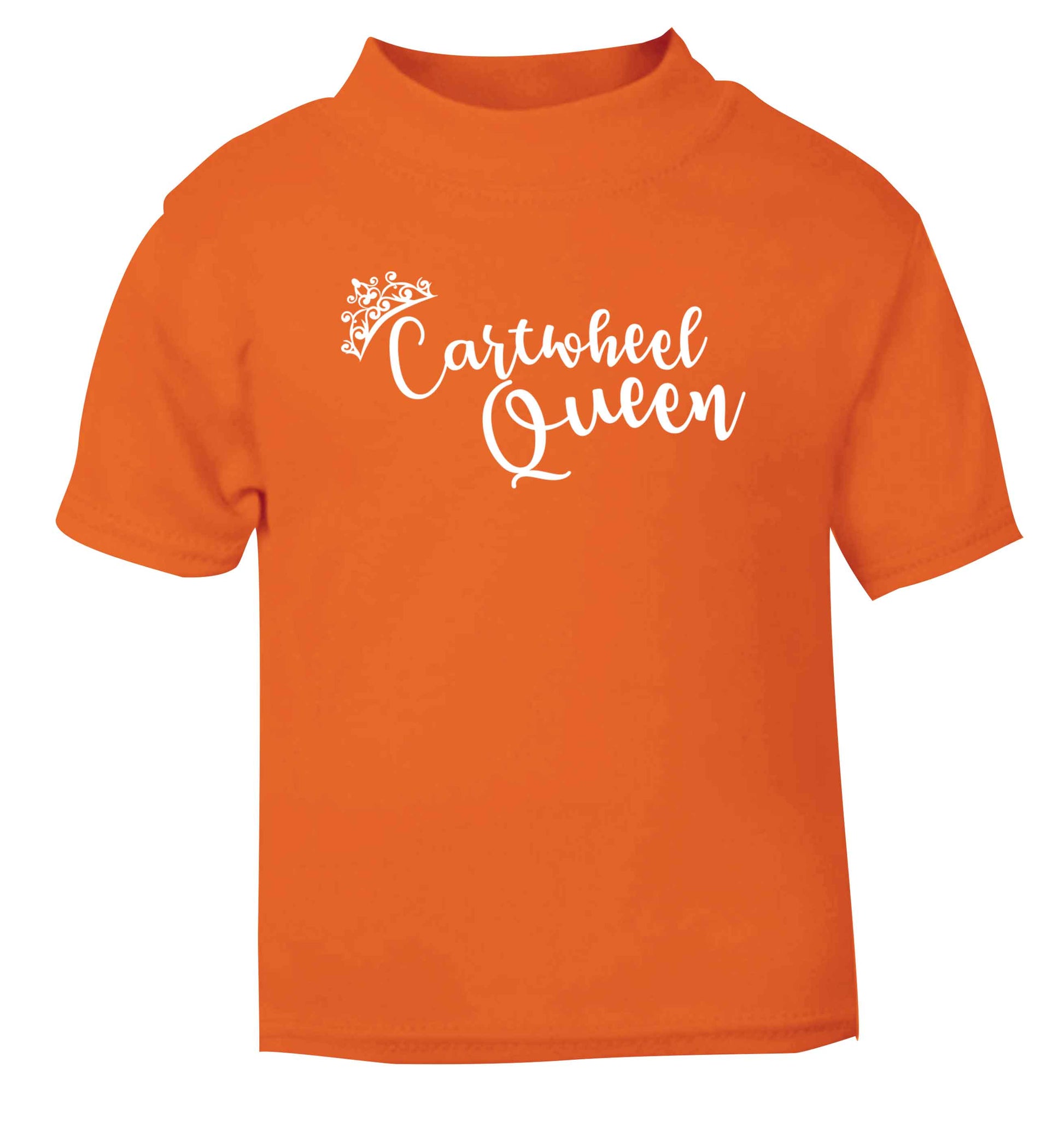 Cartwheel queen orange Baby Toddler Tshirt 2 Years
