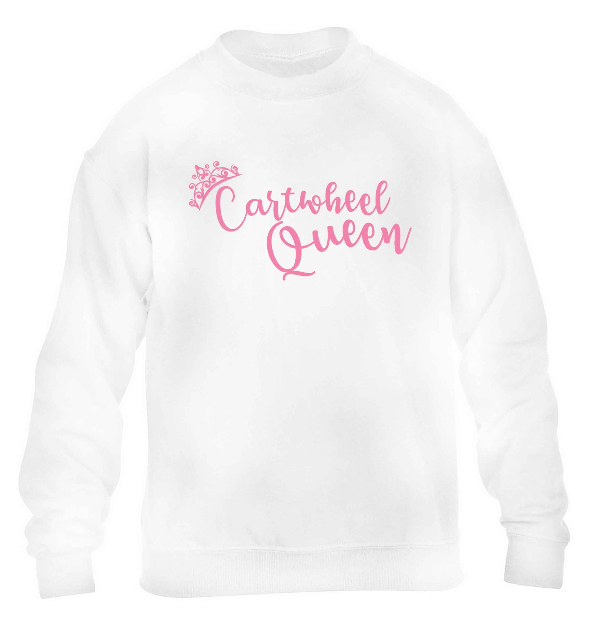 Cartwheel queen children's white sweater 12-13 Years