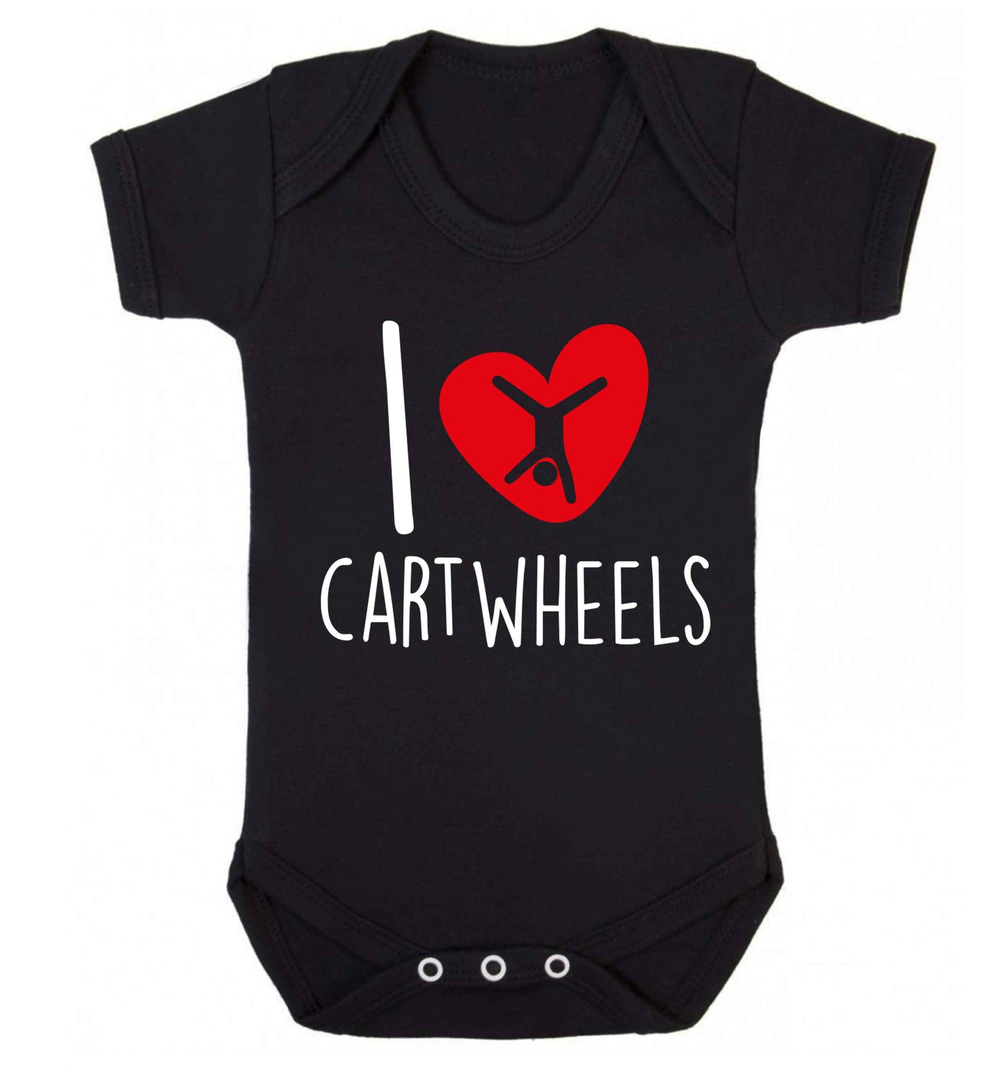I love cartwheels Baby Vest black 18-24 months