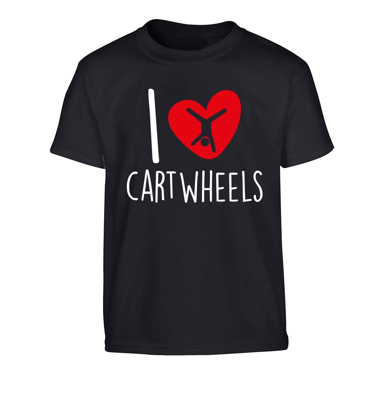 I love cartwheels Children's black Tshirt 12-13 Years