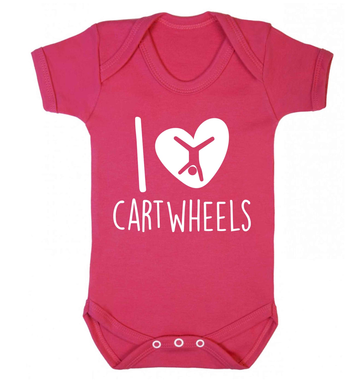 I love cartwheels Baby Vest dark pink 18-24 months