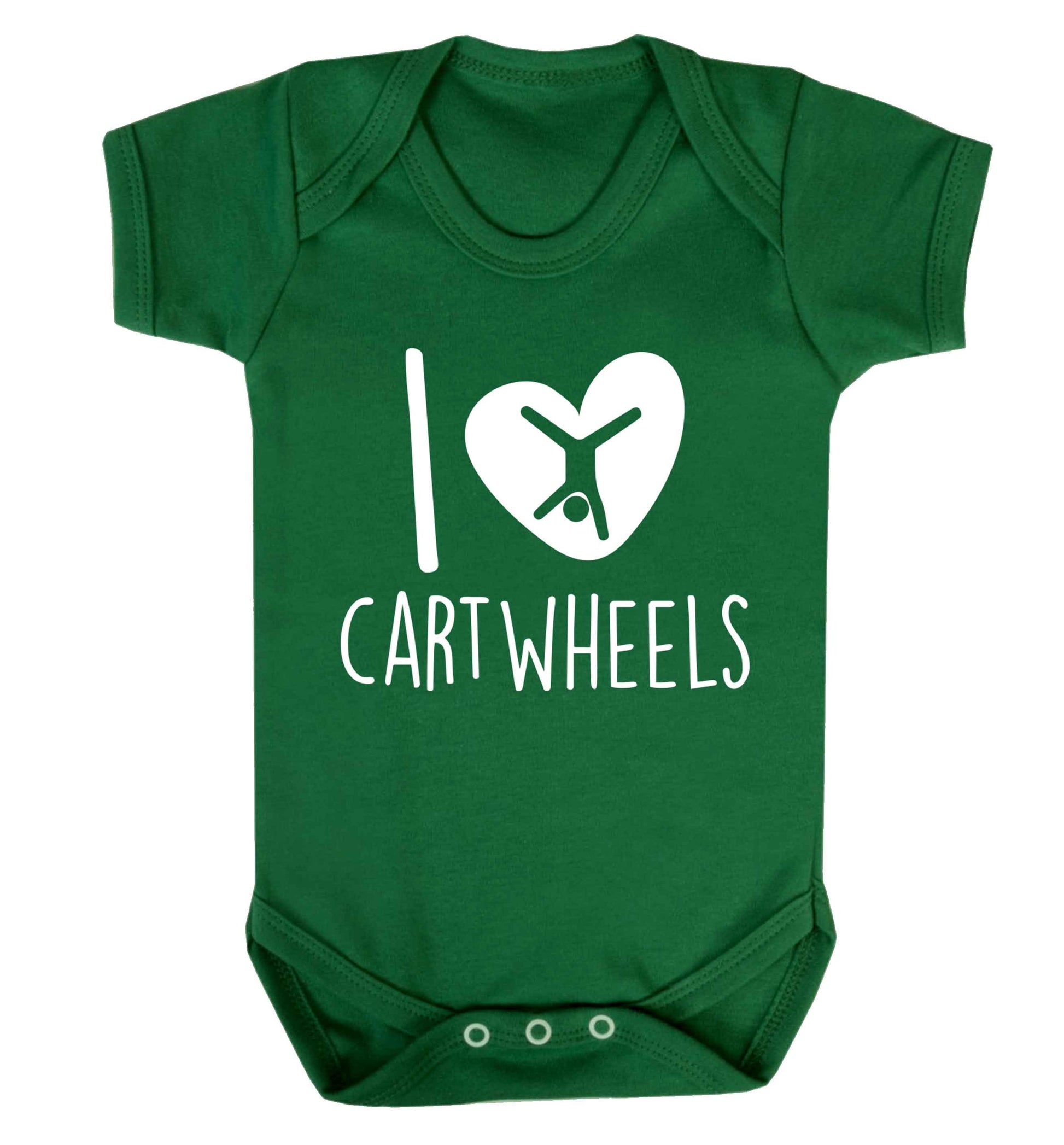 I love cartwheels Baby Vest green 18-24 months