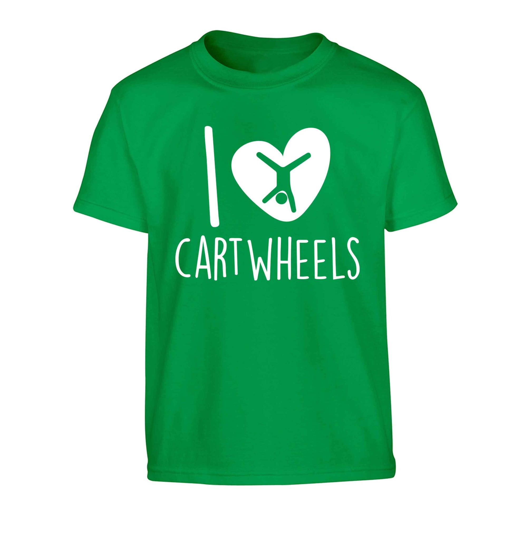 I love cartwheels Children's green Tshirt 12-13 Years