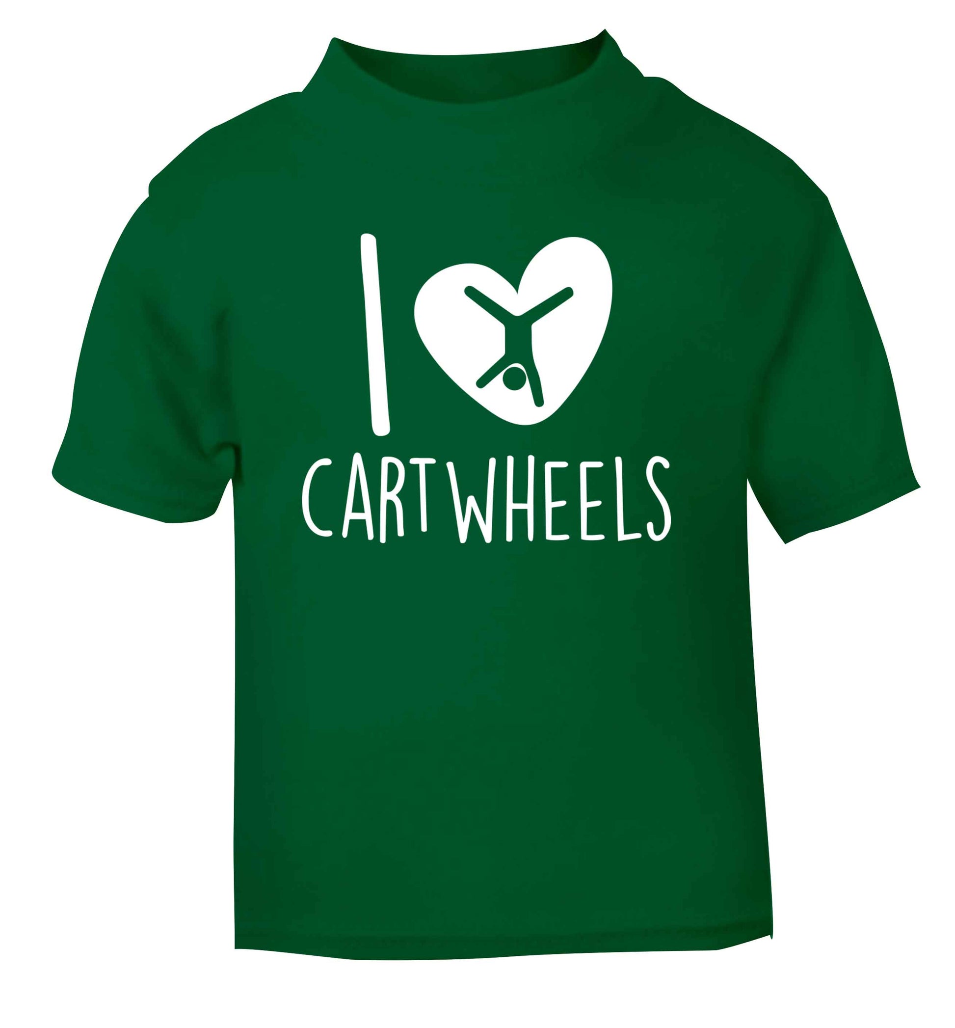 I love cartwheels green Baby Toddler Tshirt 2 Years