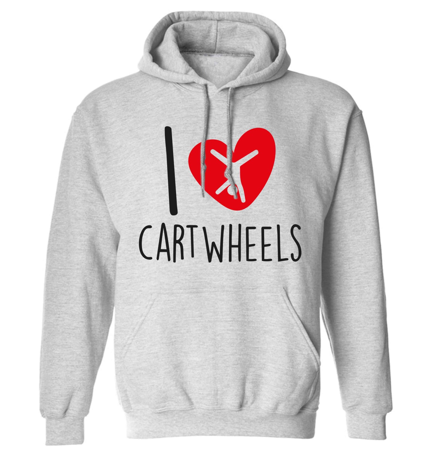 I love cartwheels adults unisex grey hoodie 2XL