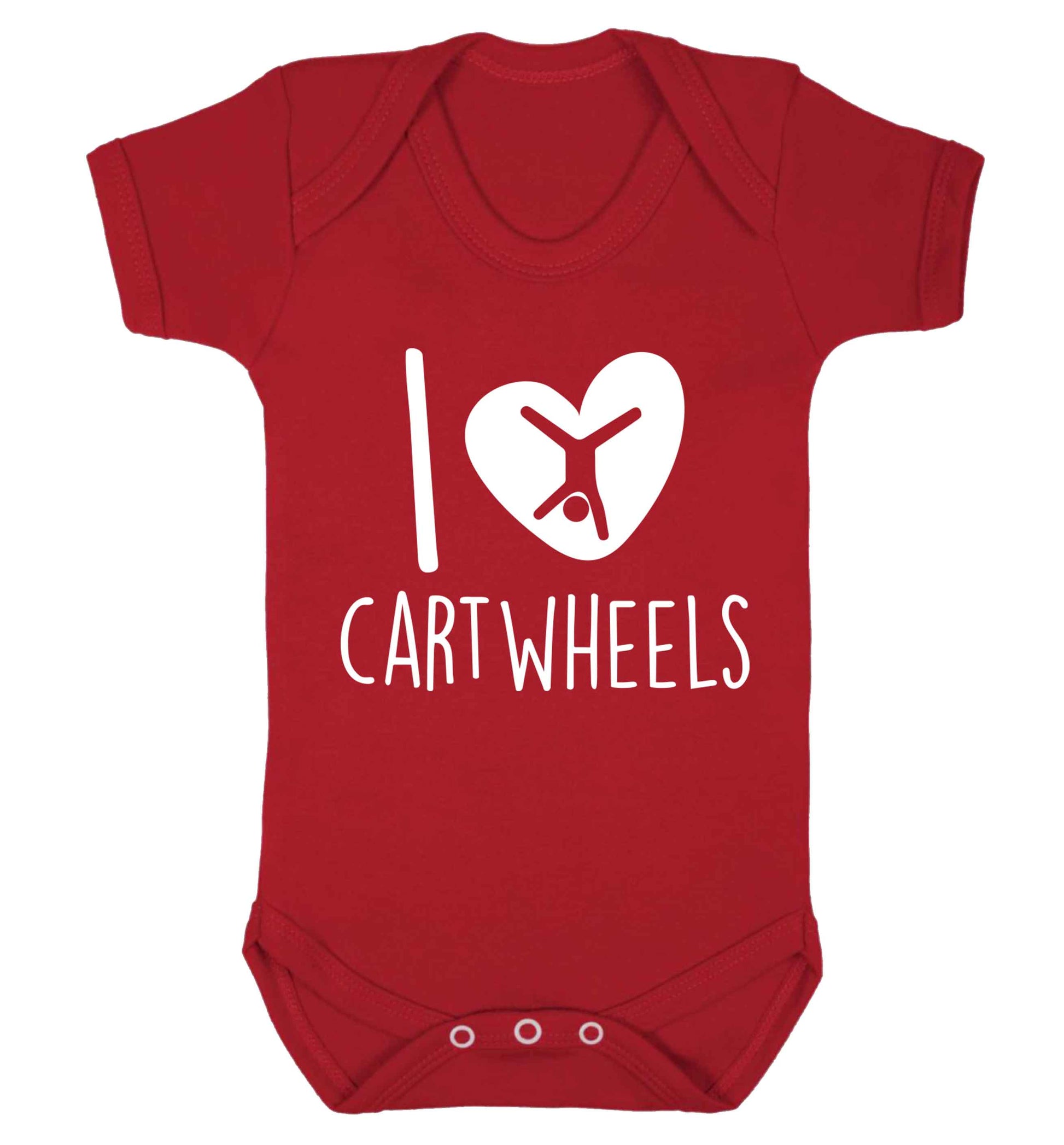 I love cartwheels Baby Vest red 18-24 months