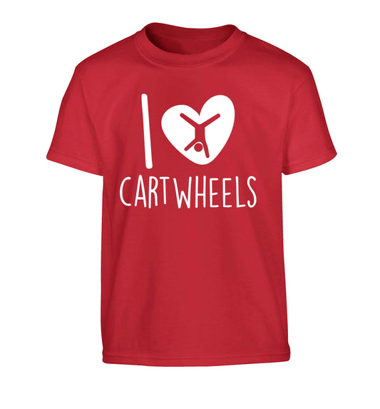I love cartwheels Children's red Tshirt 12-13 Years