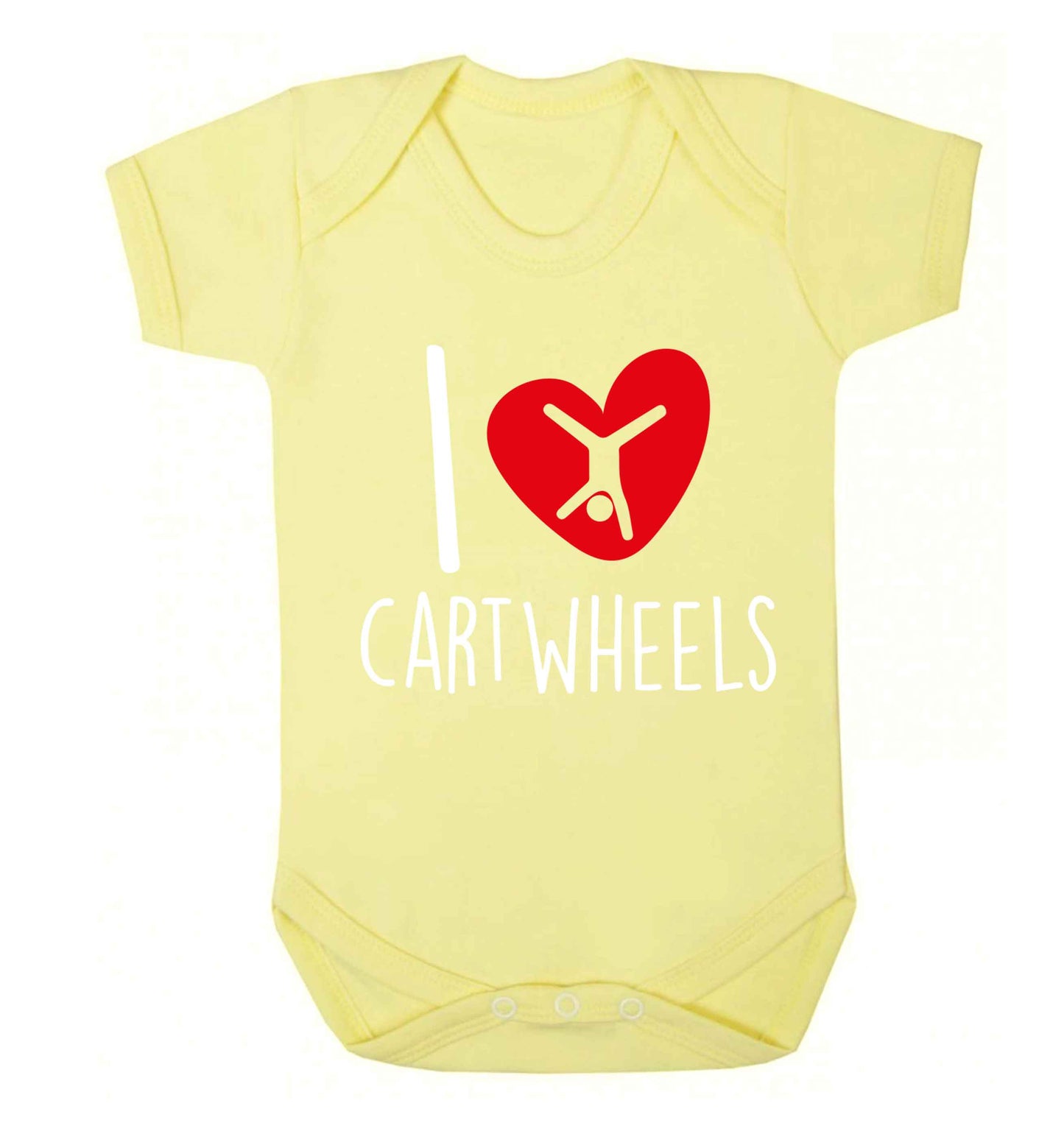 I love cartwheels Baby Vest pale yellow 18-24 months