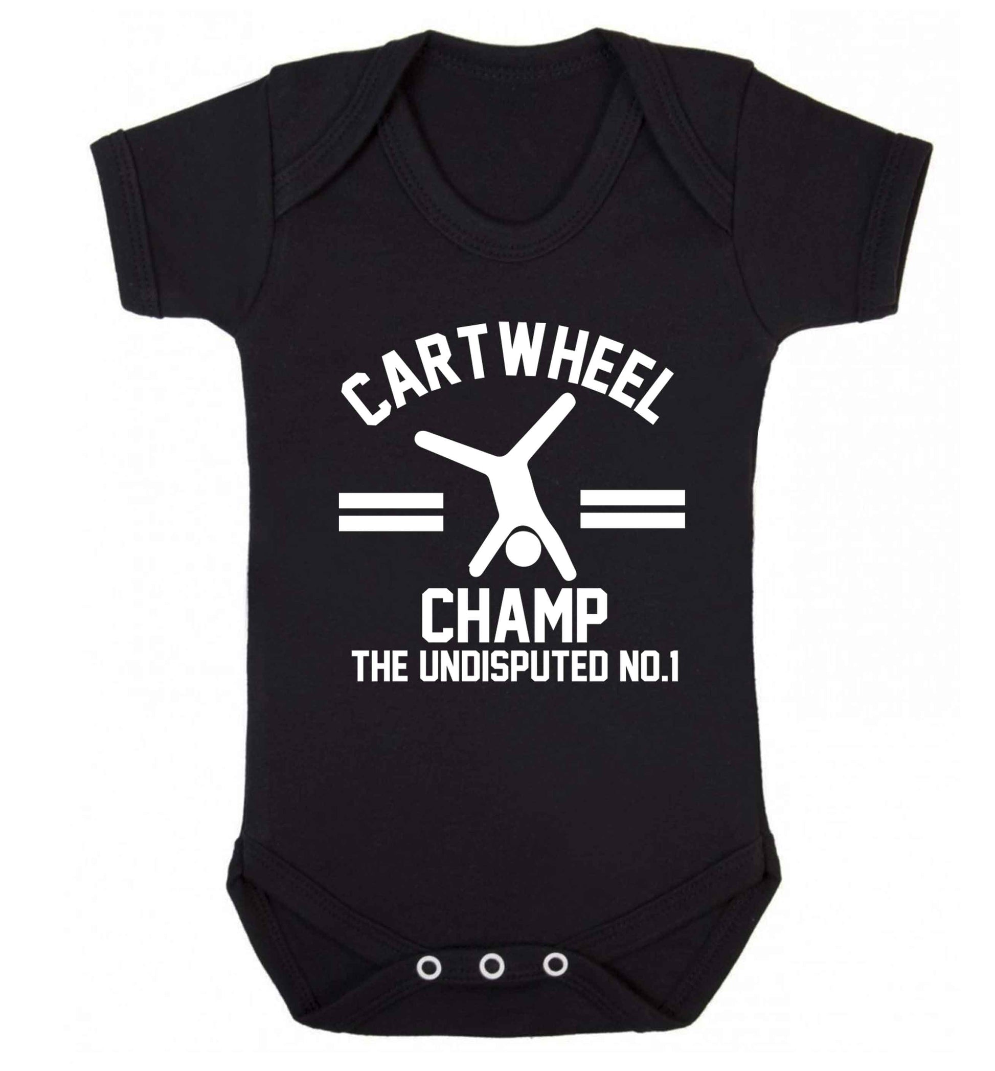 Undisputed cartwheel championship no.1  Baby Vest black 18-24 months