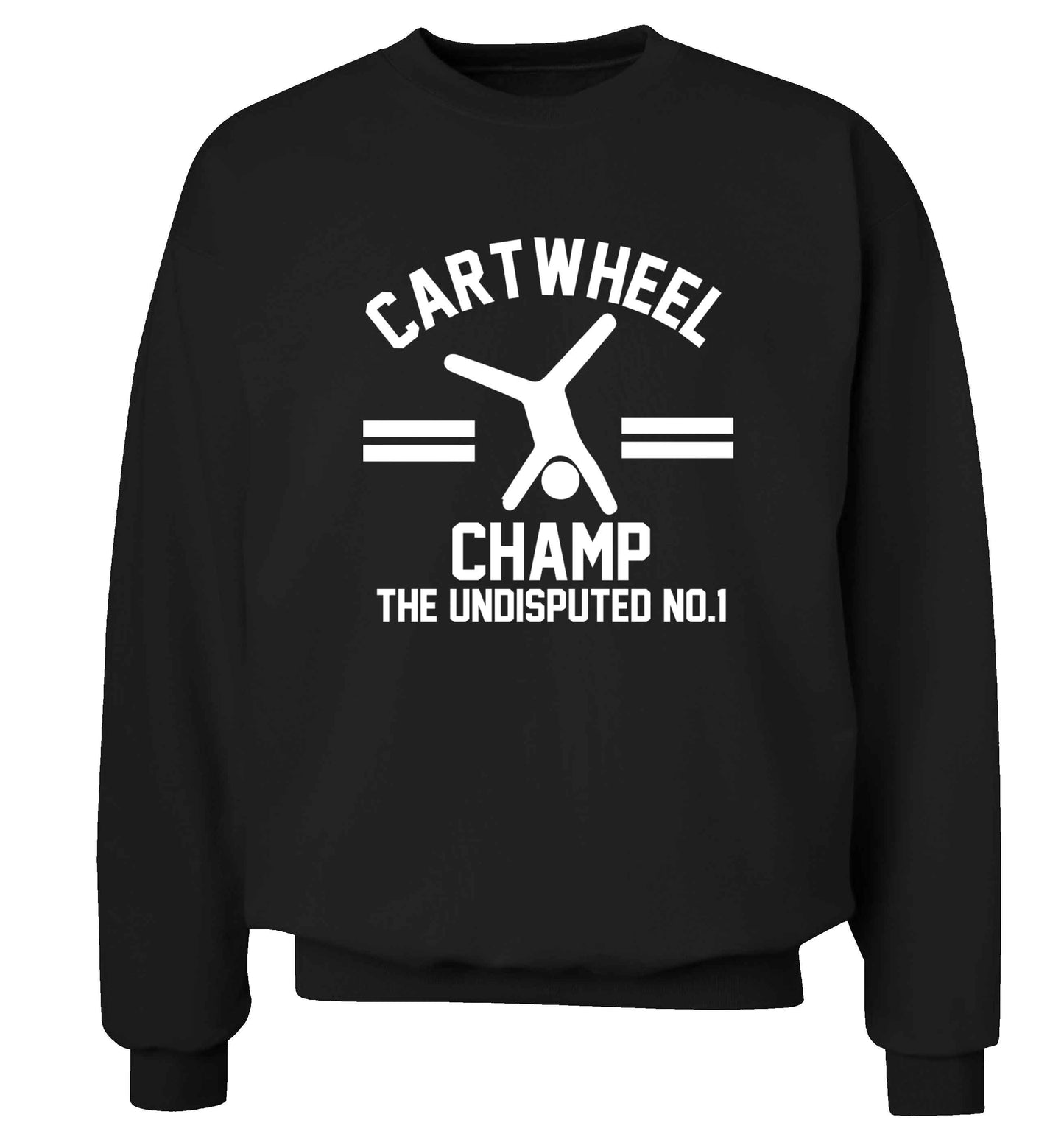 Undisputed cartwheel championship no.1  Adult's unisex black Sweater 2XL