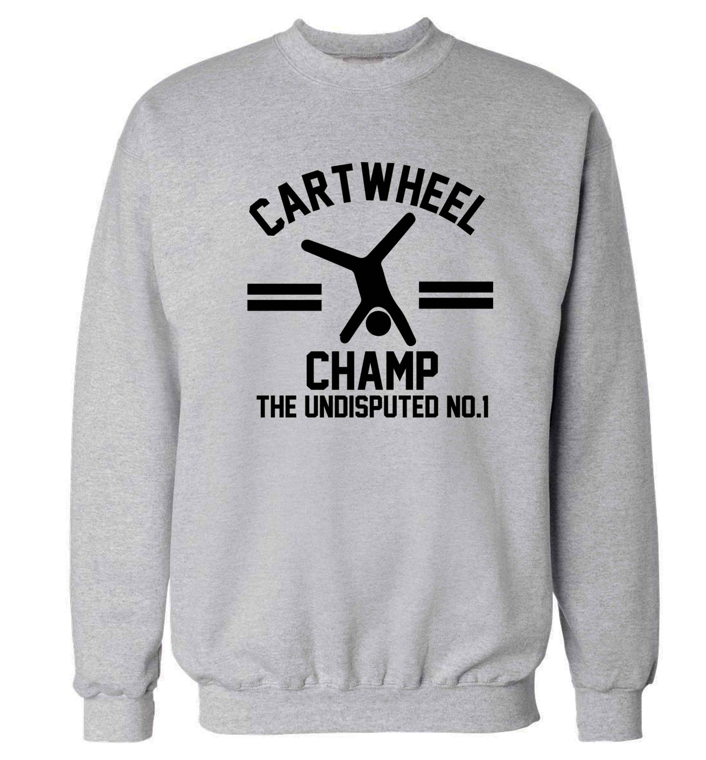 Undisputed cartwheel championship no.1  Adult's unisex grey Sweater 2XL