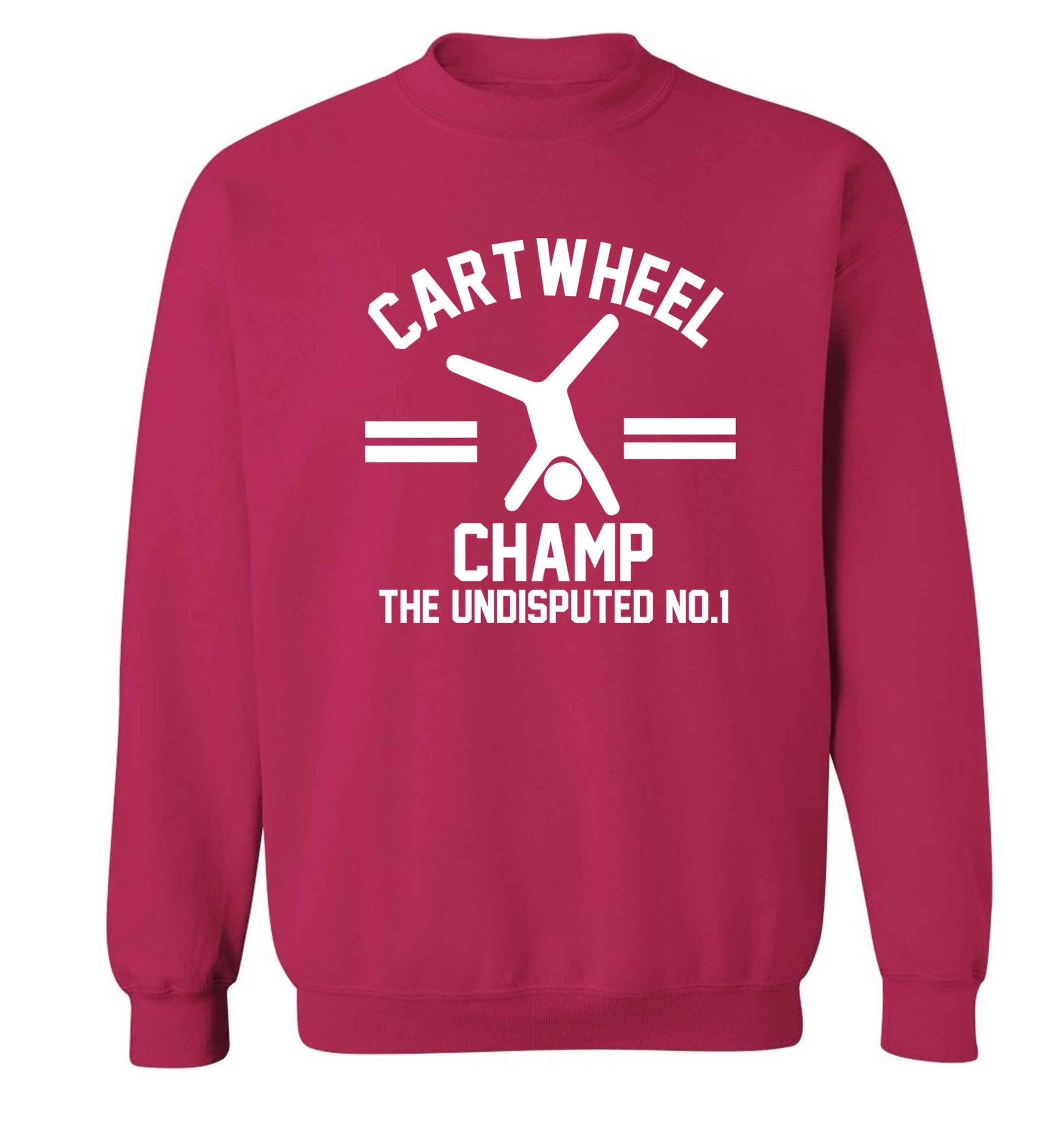 Undisputed cartwheel championship no.1  Adult's unisex pink Sweater 2XL