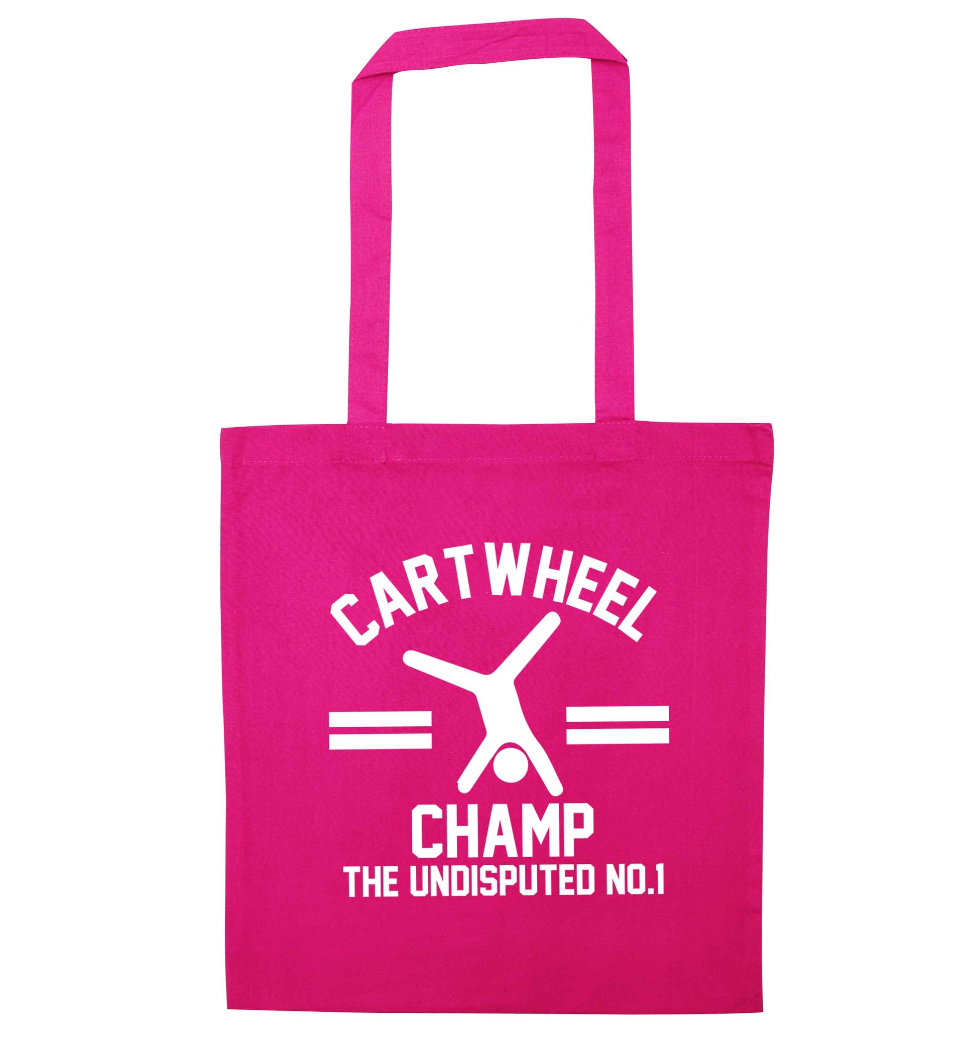 Undisputed cartwheel championship no.1  pink tote bag