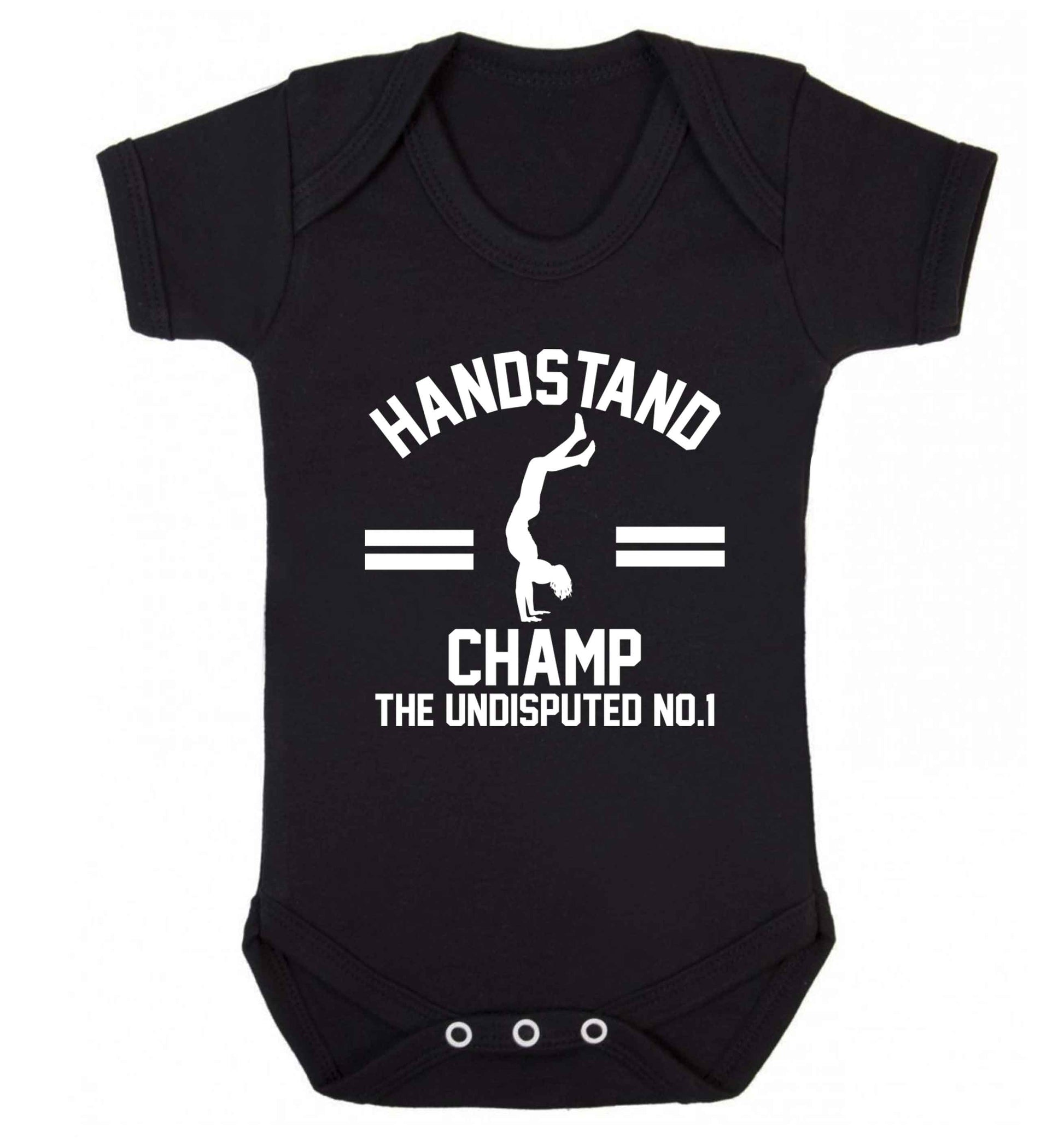 Undisputed handstand championship no.1  Baby Vest black 18-24 months