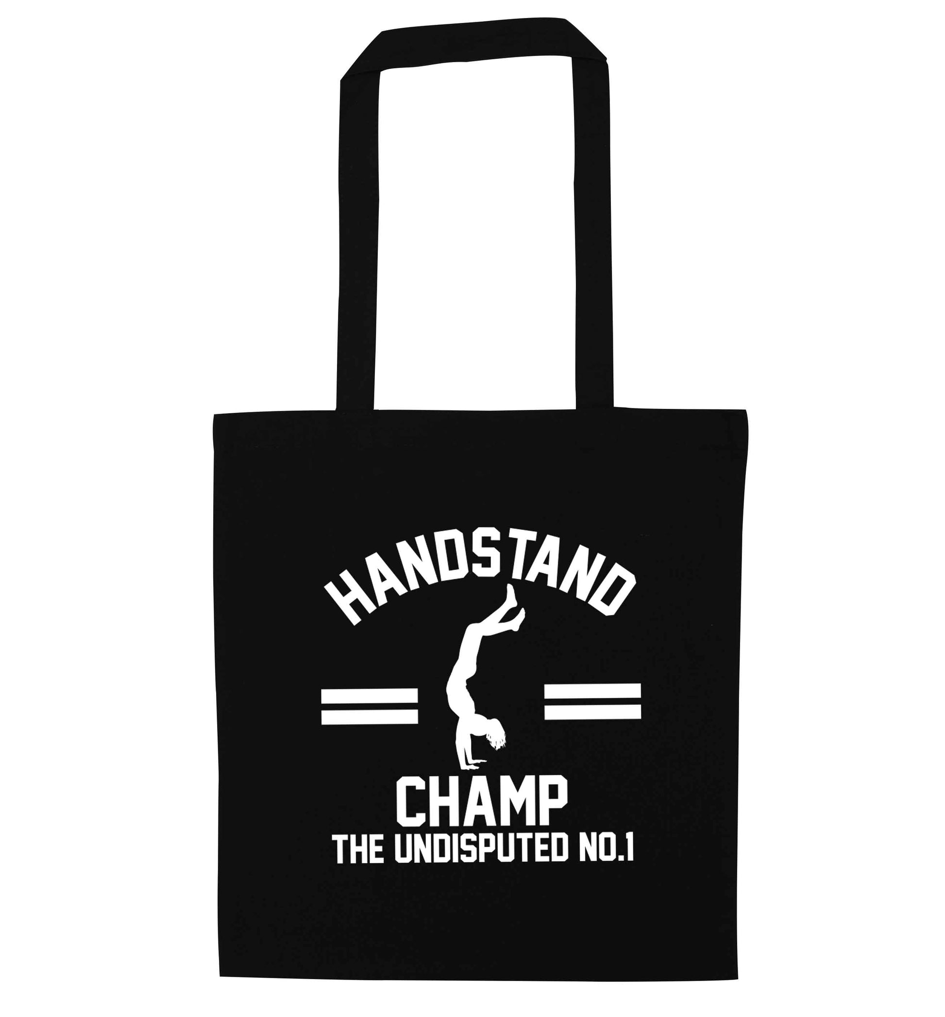Undisputed handstand championship no.1  black tote bag