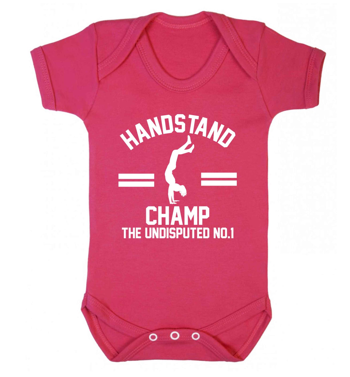 Undisputed handstand championship no.1  Baby Vest dark pink 18-24 months