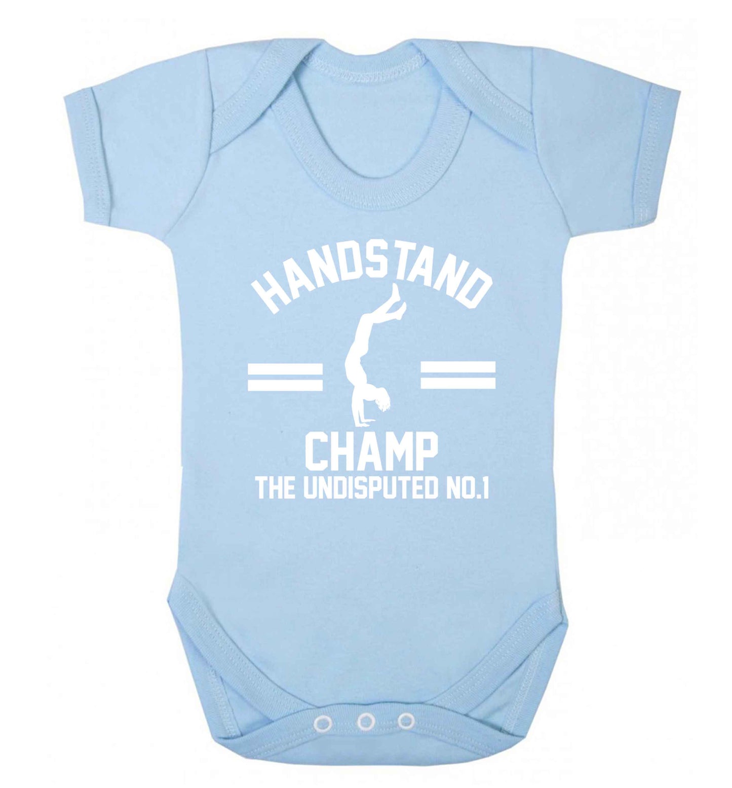 Undisputed handstand championship no.1  Baby Vest pale blue 18-24 months