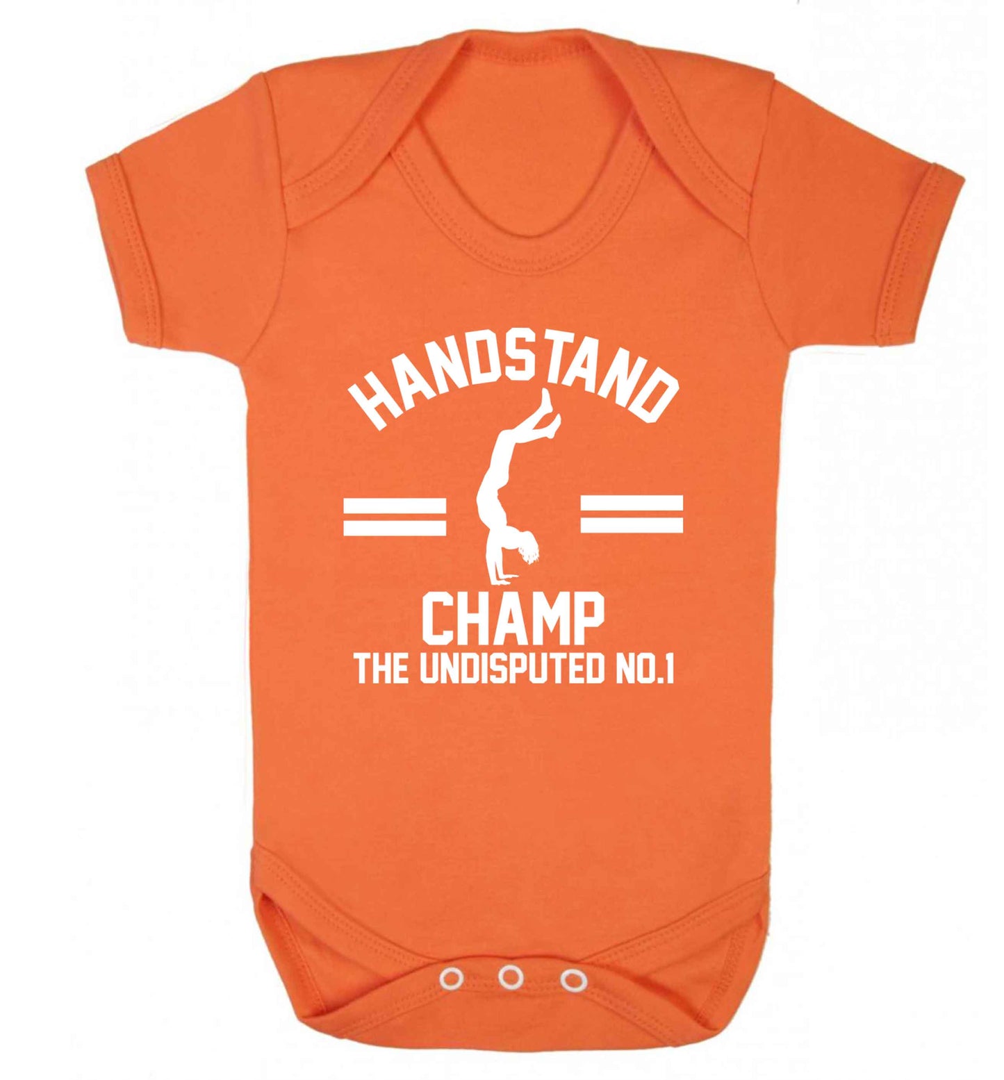 Undisputed handstand championship no.1  Baby Vest orange 18-24 months