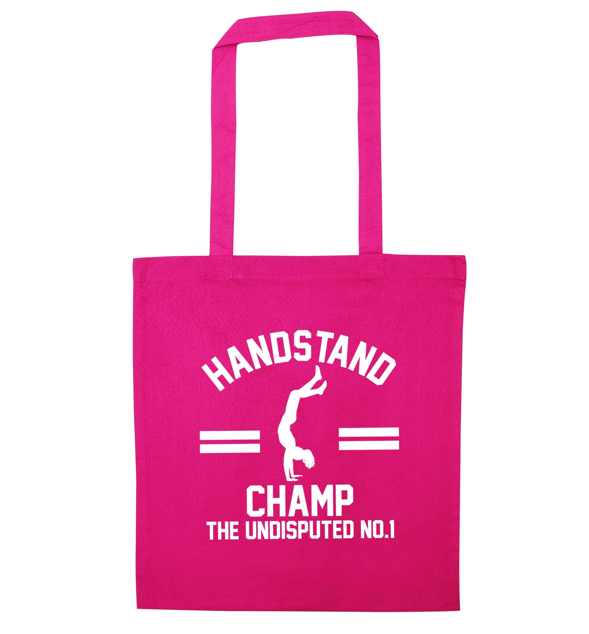 Undisputed handstand championship no.1  pink tote bag