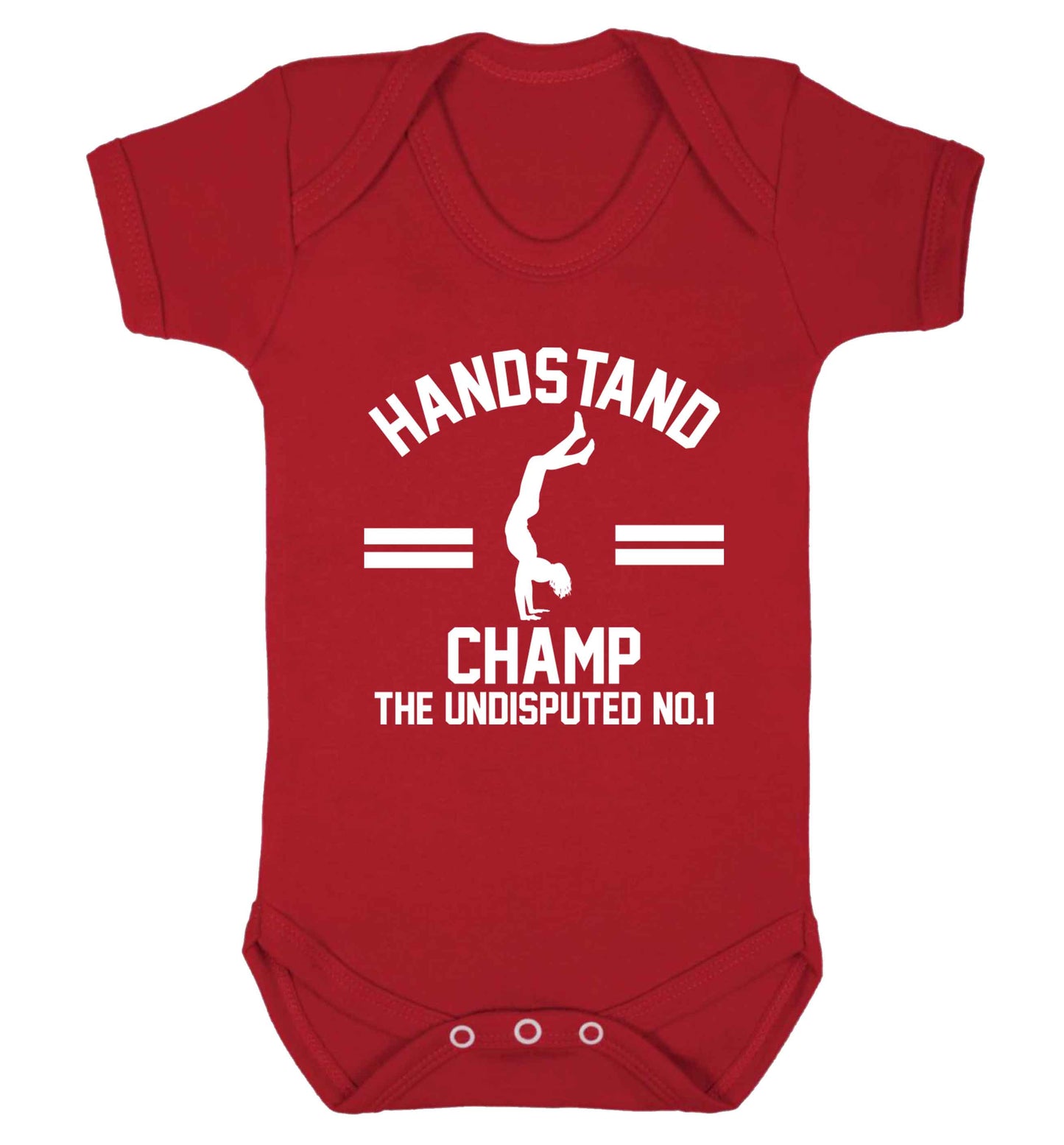Undisputed handstand championship no.1  Baby Vest red 18-24 months