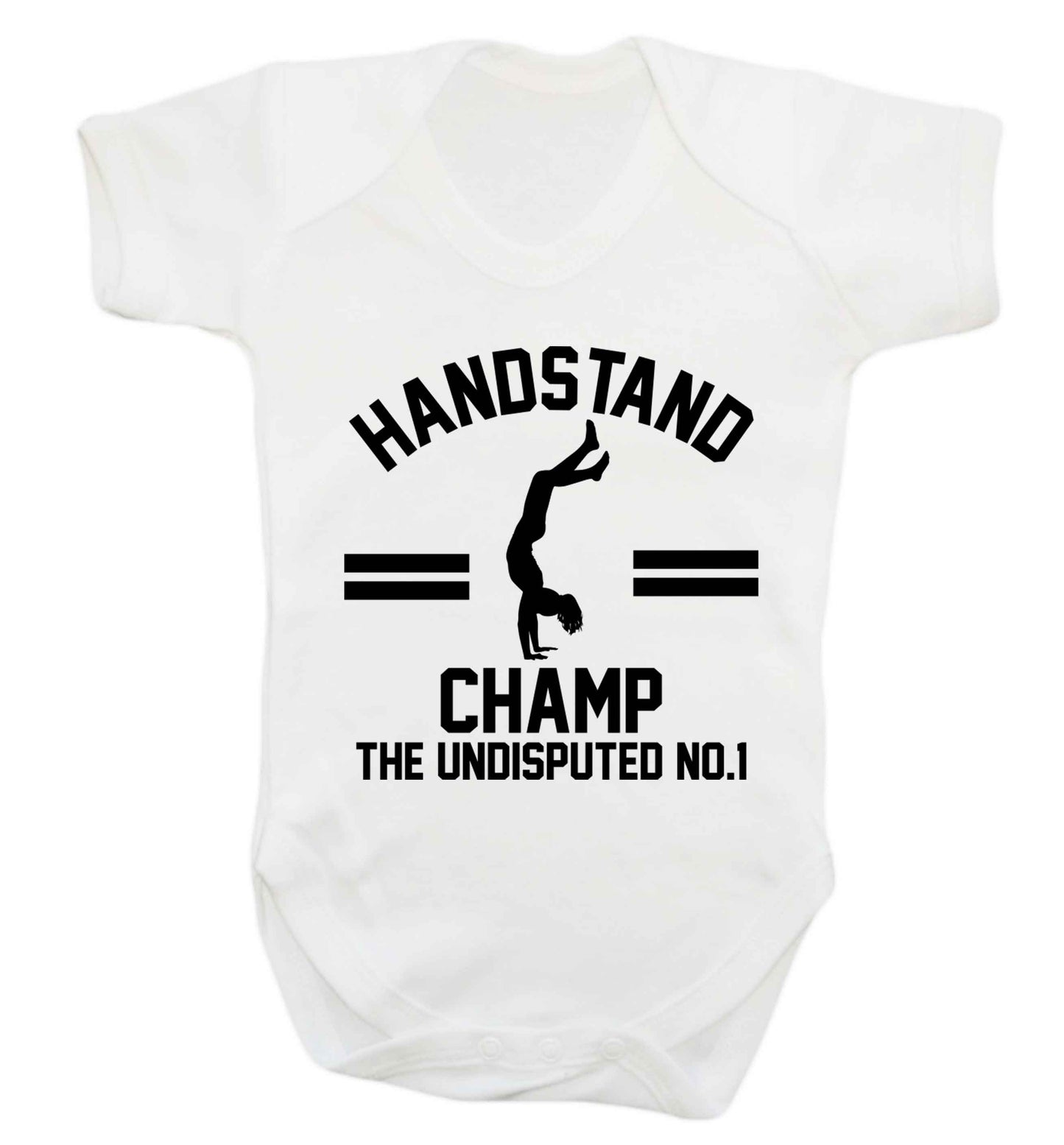 Undisputed handstand championship no.1  Baby Vest white 18-24 months