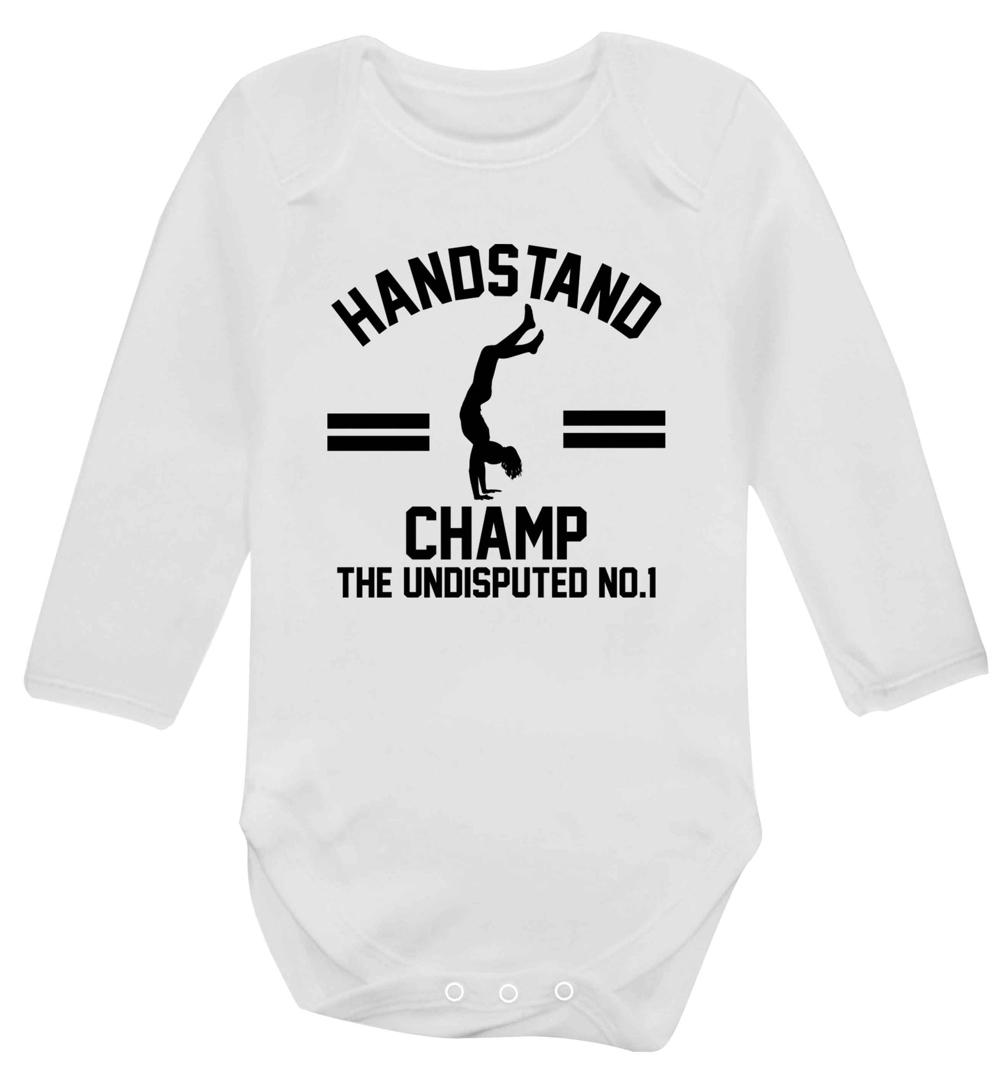 Undisputed handstand championship no.1  Baby Vest long sleeved white 6-12 months