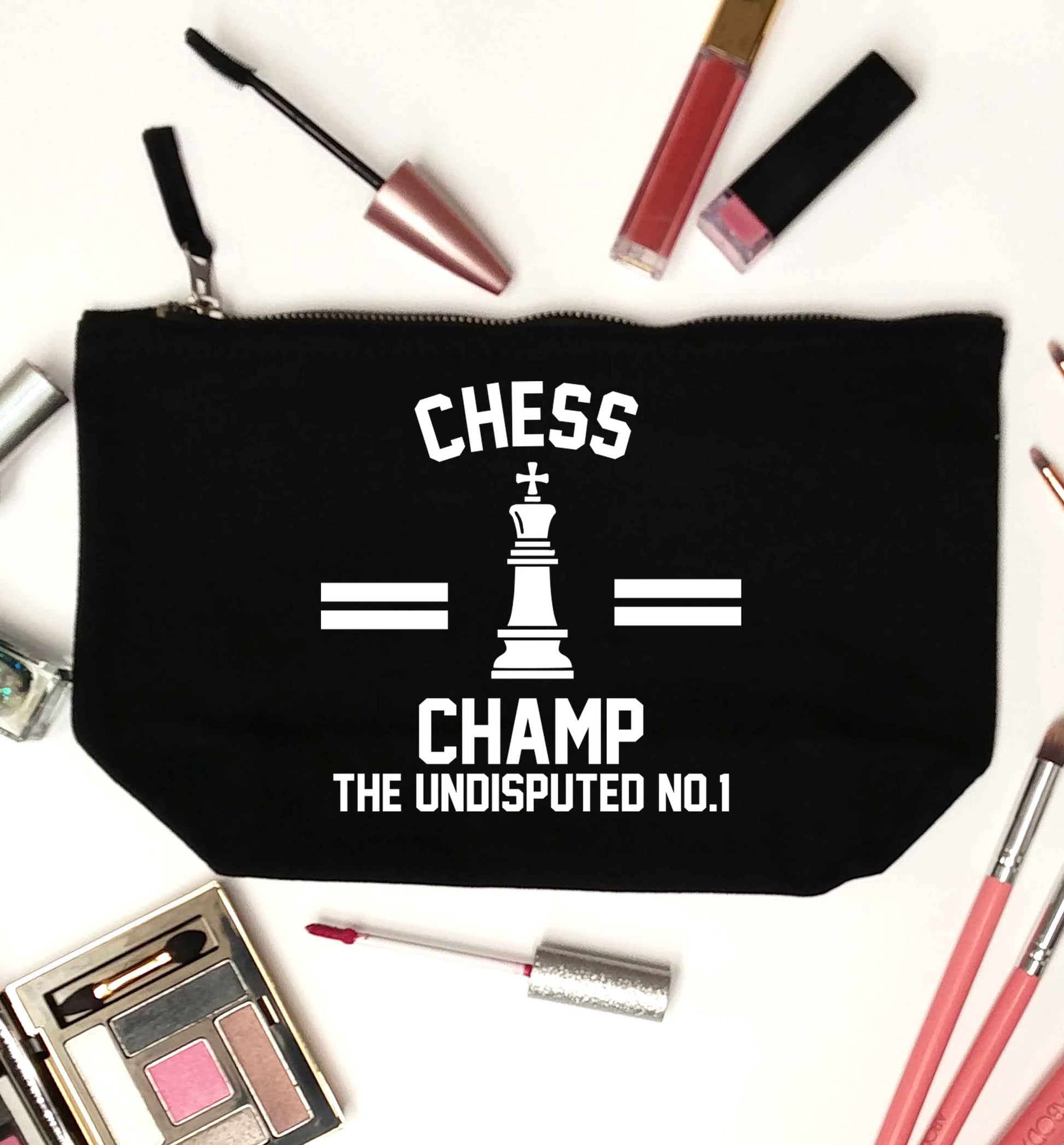 Undisputed chess championship no.1  black makeup bag