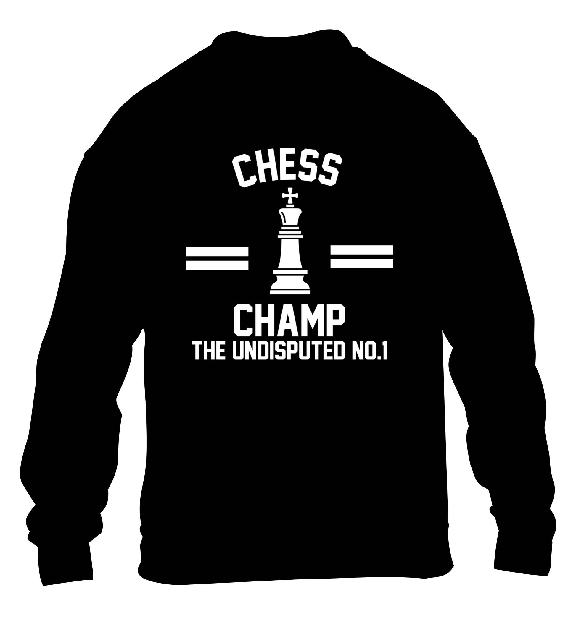 Undisputed chess championship no.1  children's black sweater 12-13 Years