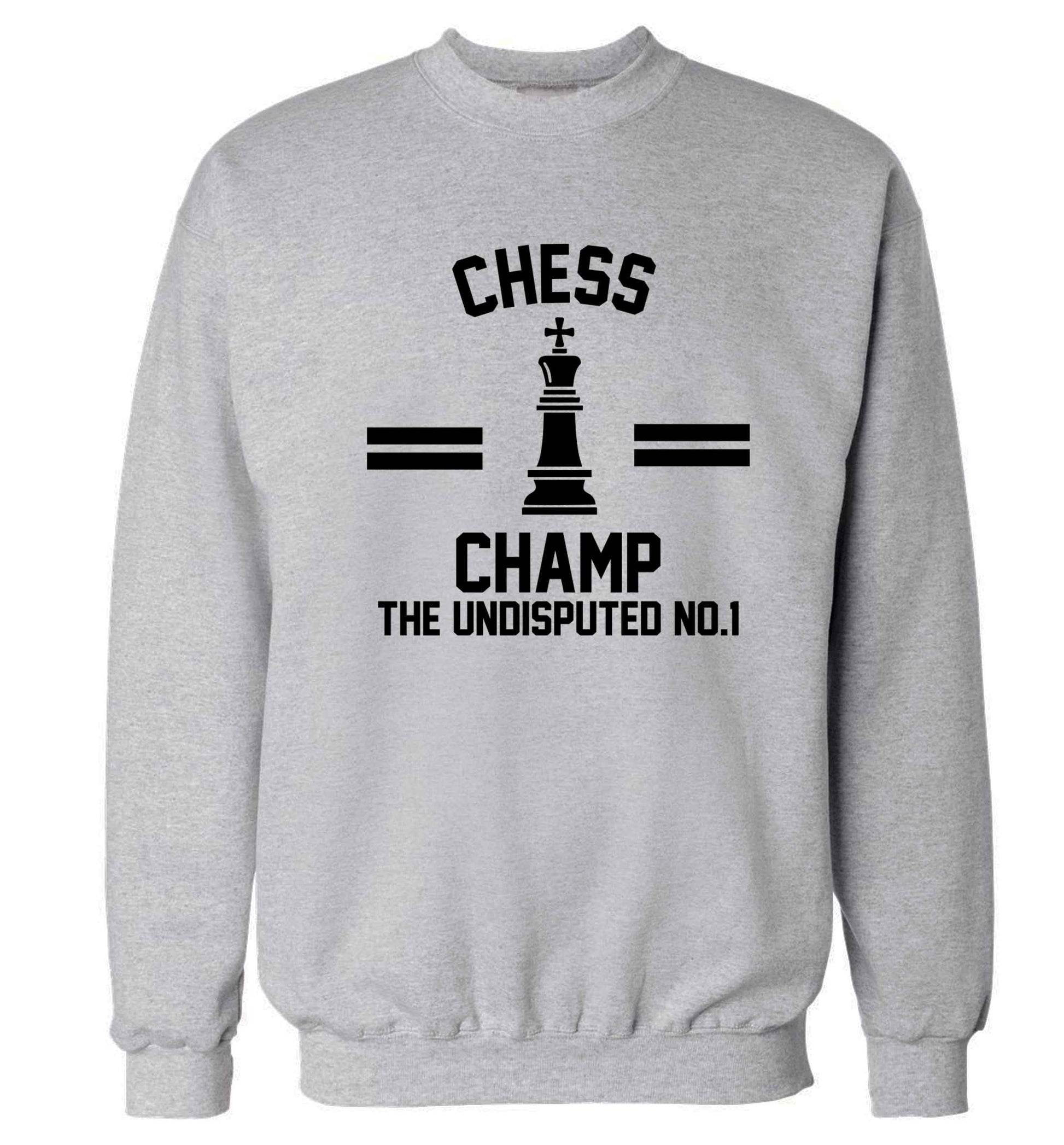 Undisputed chess championship no.1  Adult's unisex grey Sweater 2XL