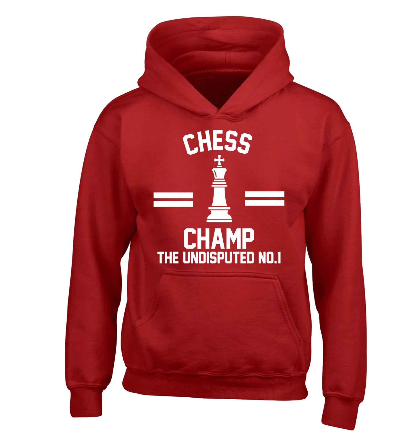 Undisputed chess championship no.1  children's red hoodie 12-13 Years