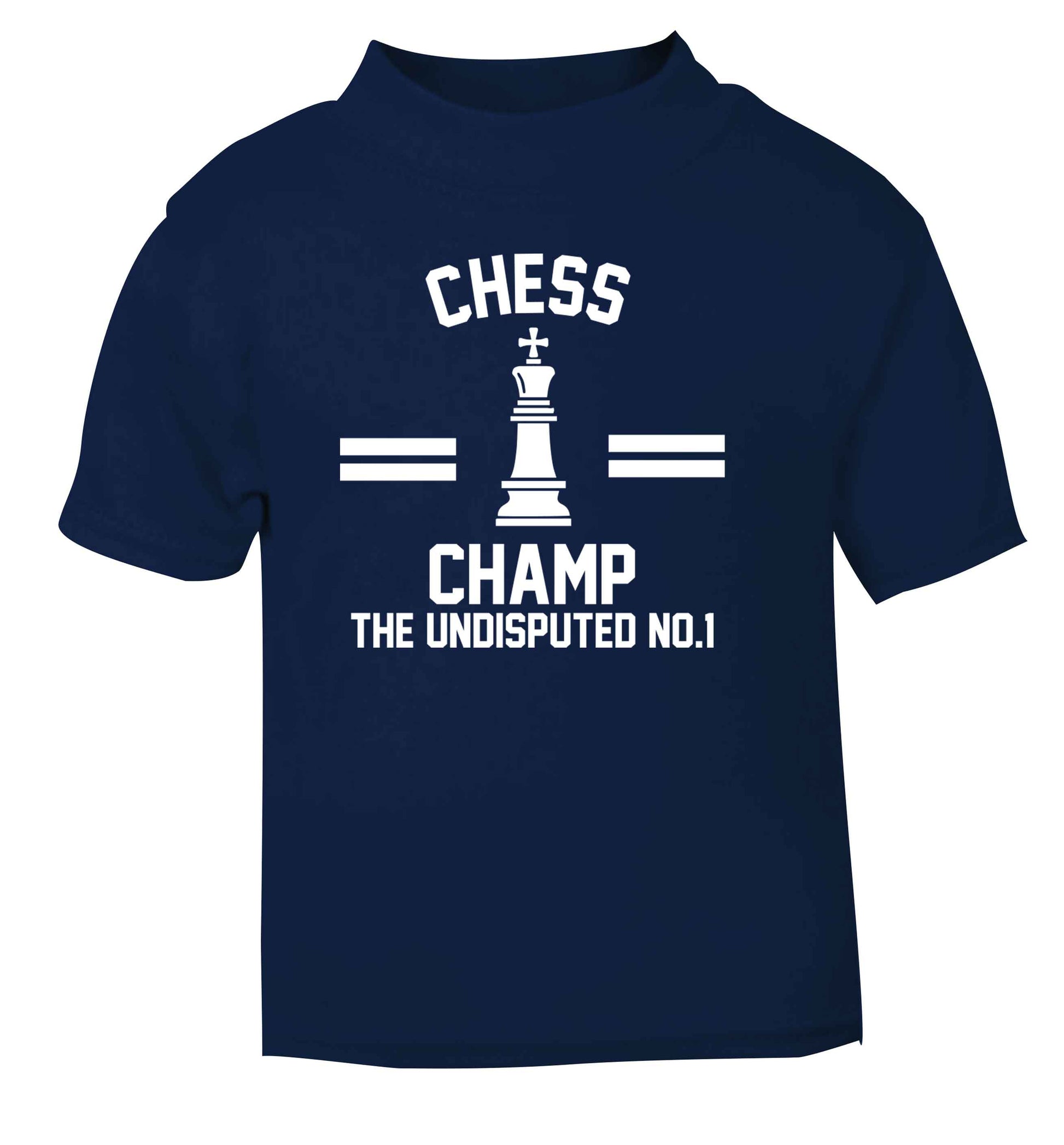Undisputed chess championship no.1  navy Baby Toddler Tshirt 2 Years