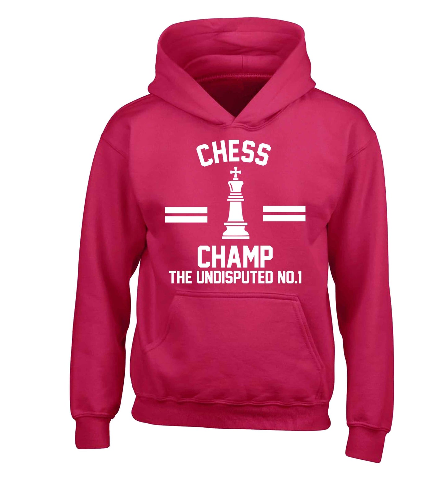 Undisputed chess championship no.1  children's pink hoodie 12-13 Years