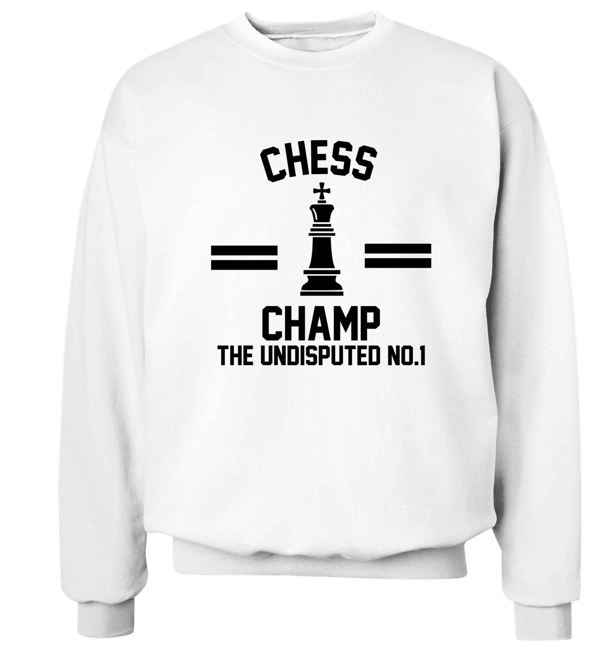 Undisputed chess championship no.1  Adult's unisex white Sweater 2XL