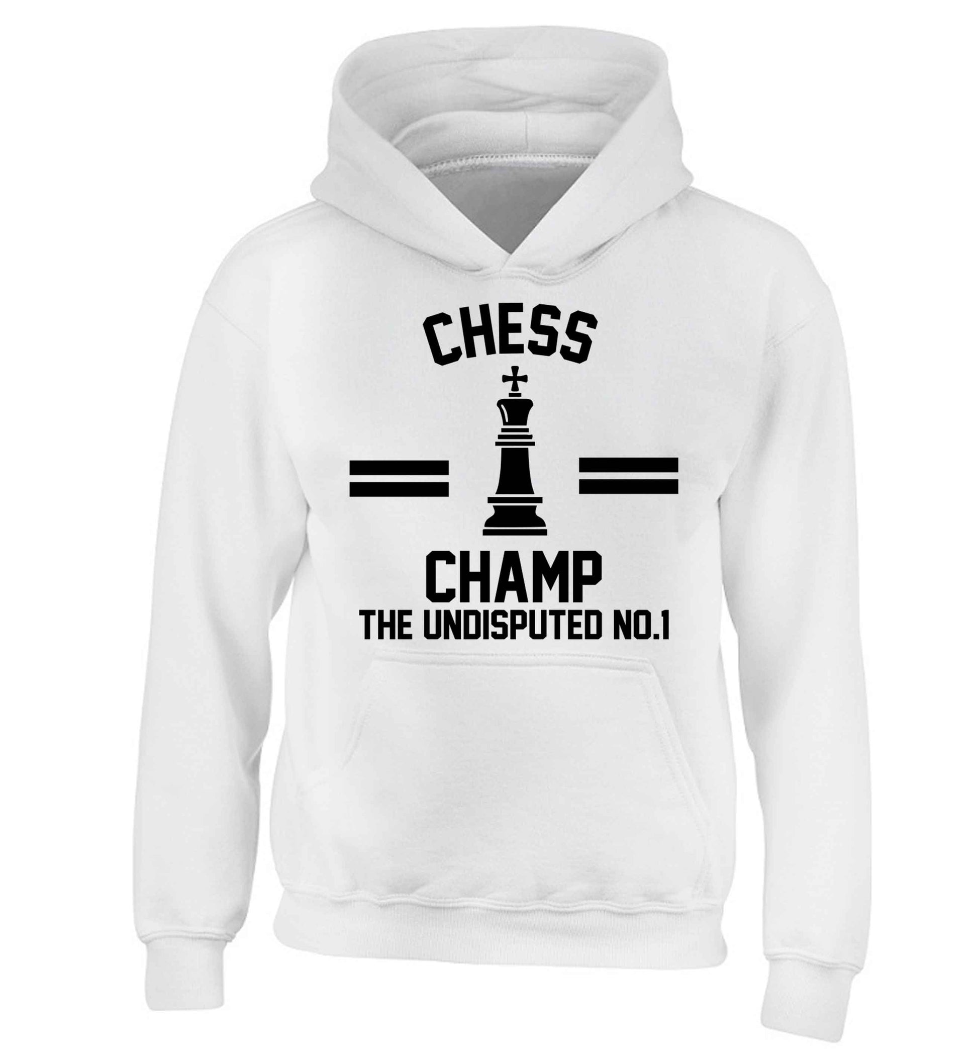 Undisputed chess championship no.1  children's white hoodie 12-13 Years