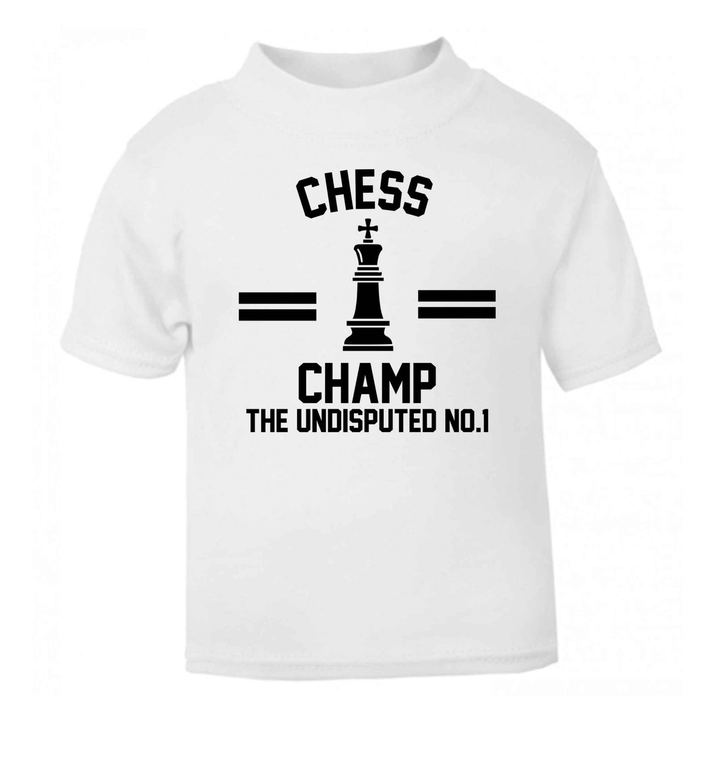Undisputed chess championship no.1  white Baby Toddler Tshirt 2 Years
