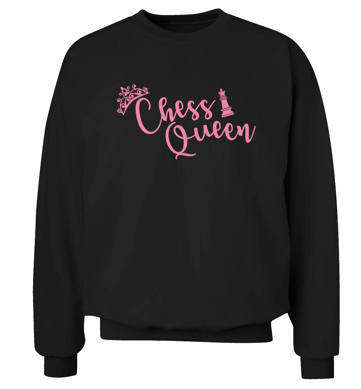 Pink chess queen  Adult's unisex black Sweater 2XL