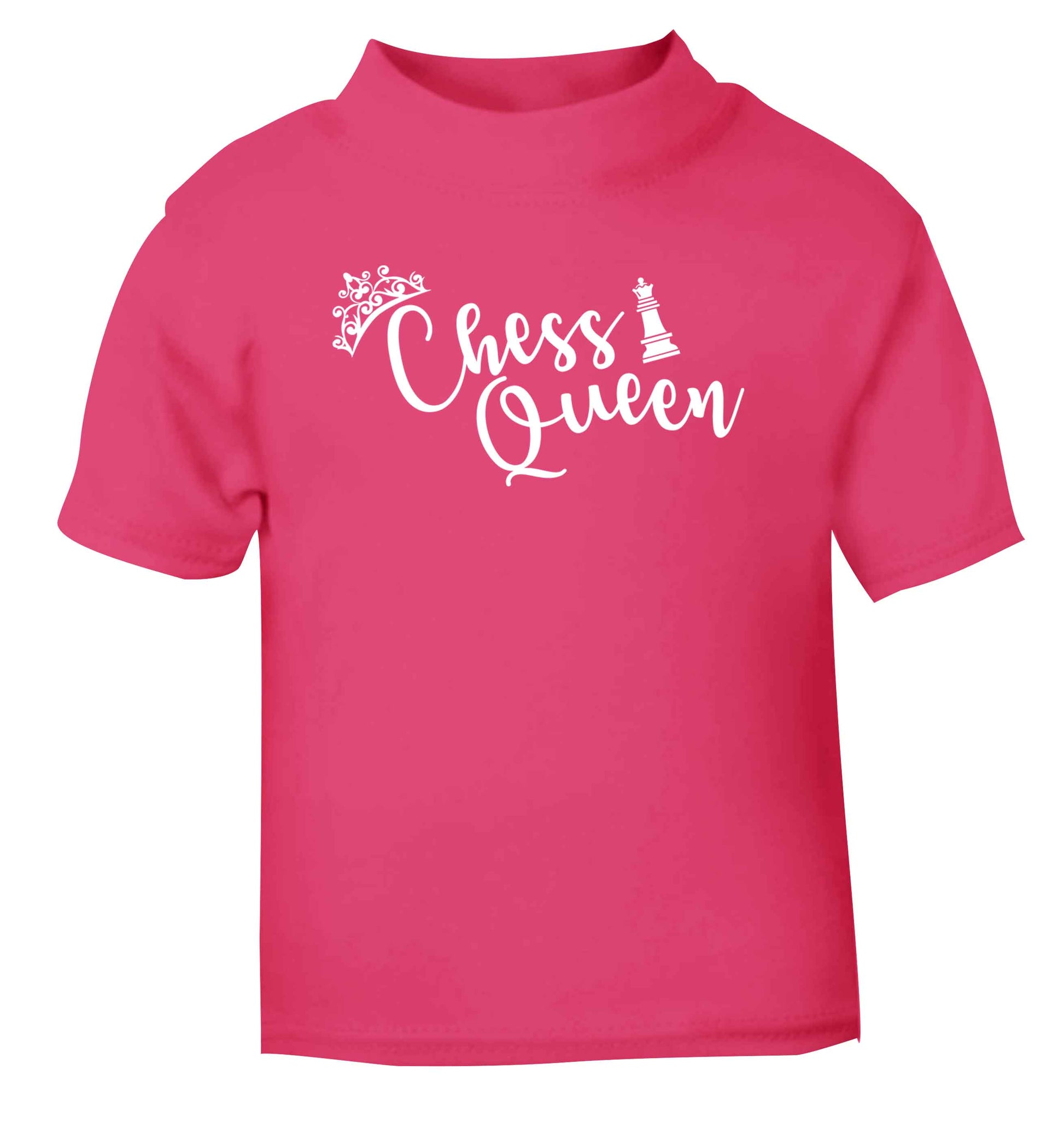 Pink chess queen  pink Baby Toddler Tshirt 2 Years